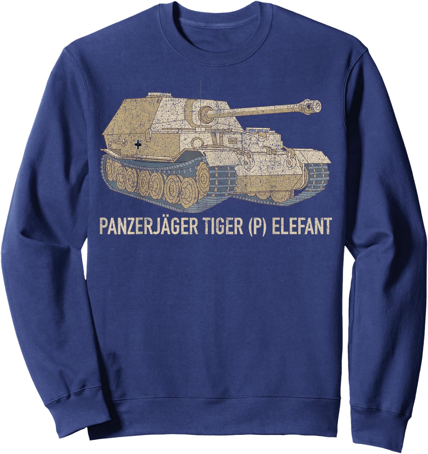 Elefant Tank Destroyer German WW2 Panzerjager Tiger Sweatshirt - Sweatshirt | Navy