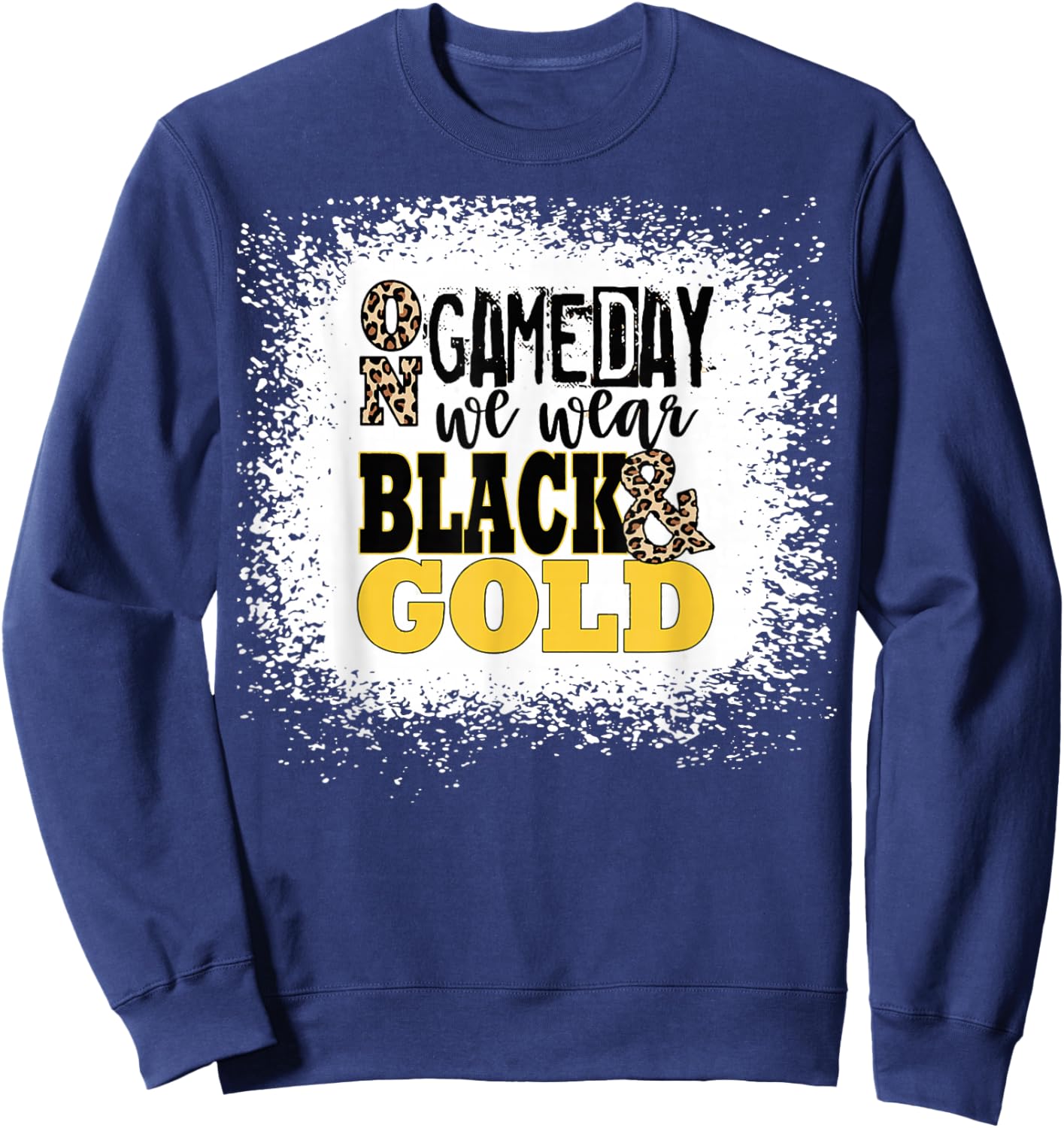 On Gameday Football We Wear Gold and Black Sweatshirt - Sweatshirt | Navy