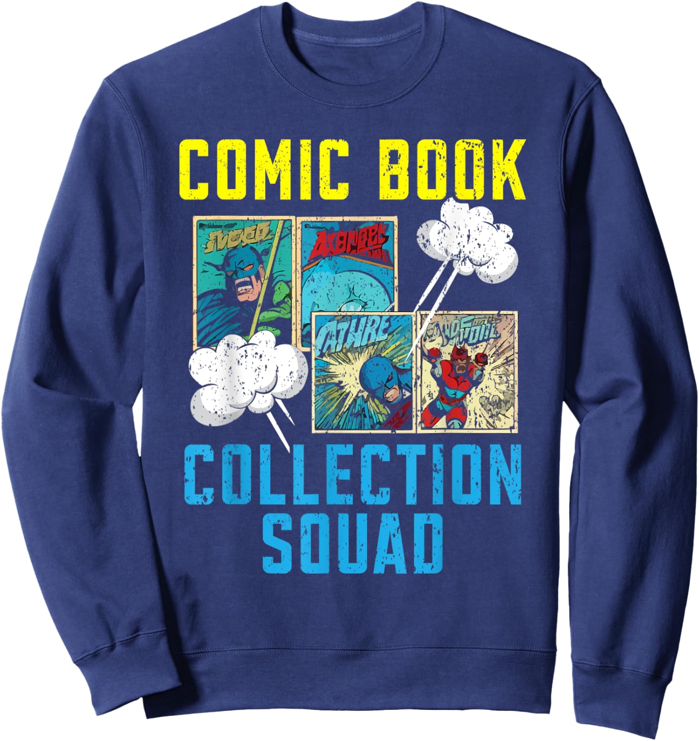 Comic Collector Comic Reader Reading Comic Books Sweatshirt - Sweatshirt | Navy