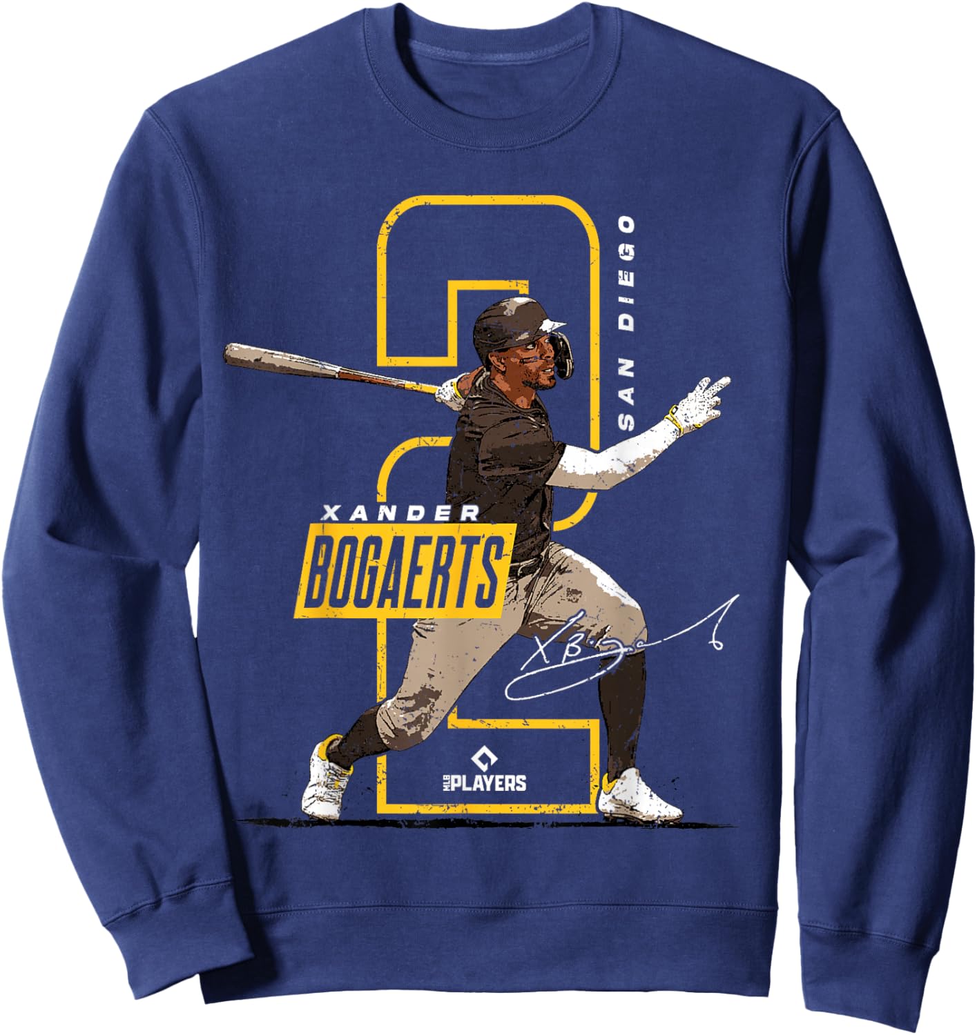 Xander Bogaerts | San Diego Baseball Players | MLBXBO3002 Sweatshirt - Sweatshirt | Navy