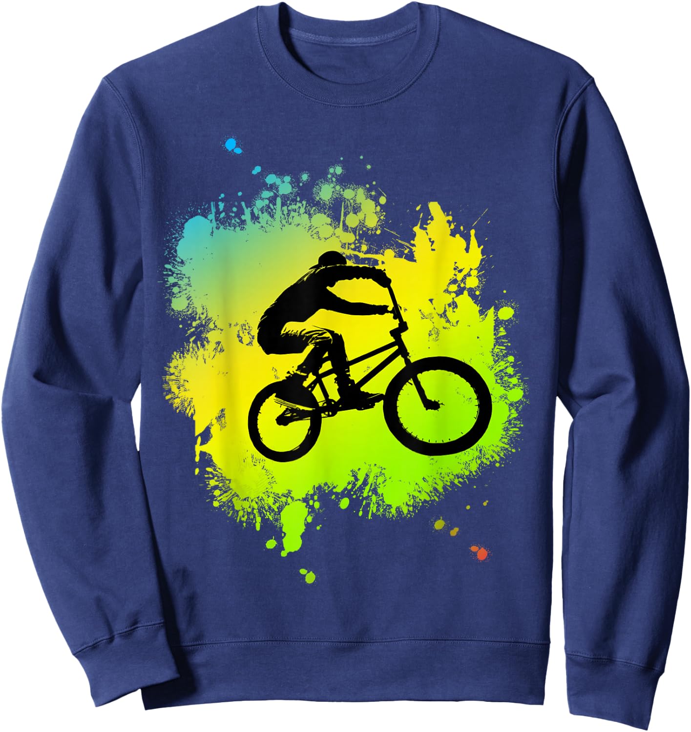 Bmx colouring Bike with nice Wheel, stunts, Pedals & Decks Sweatshirt - Sweatshirt | Navy