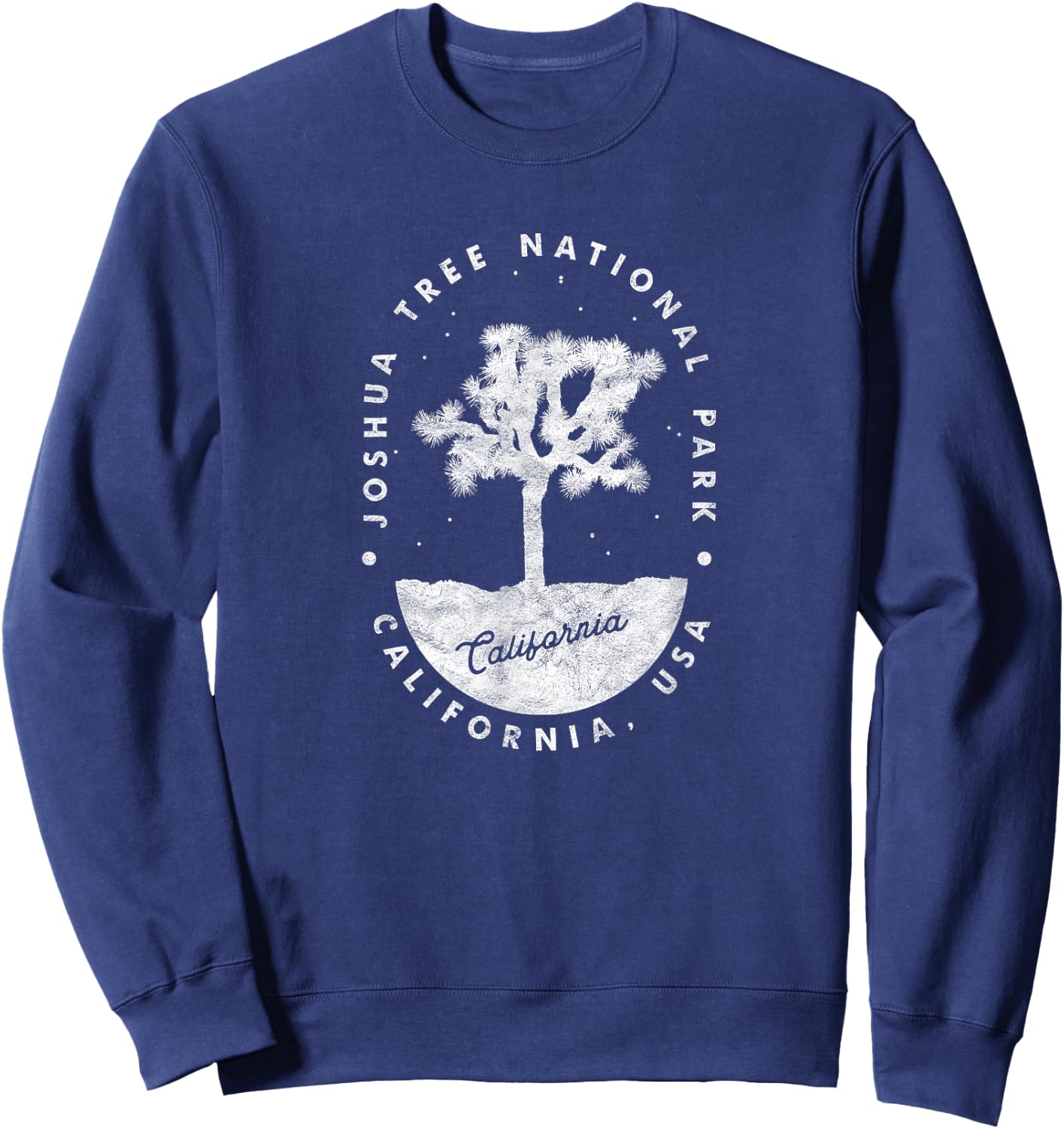 Joshua Tree National Park Night Retro Hipster Sweatshirt - Sweatshirt | Navy