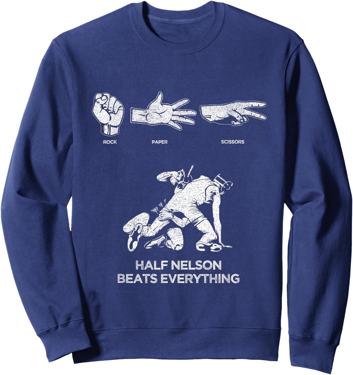 Rock Paper Scissors USA Wrestling for Boys, Men & Girls Sweatshirt - Sweatshirt | Navy