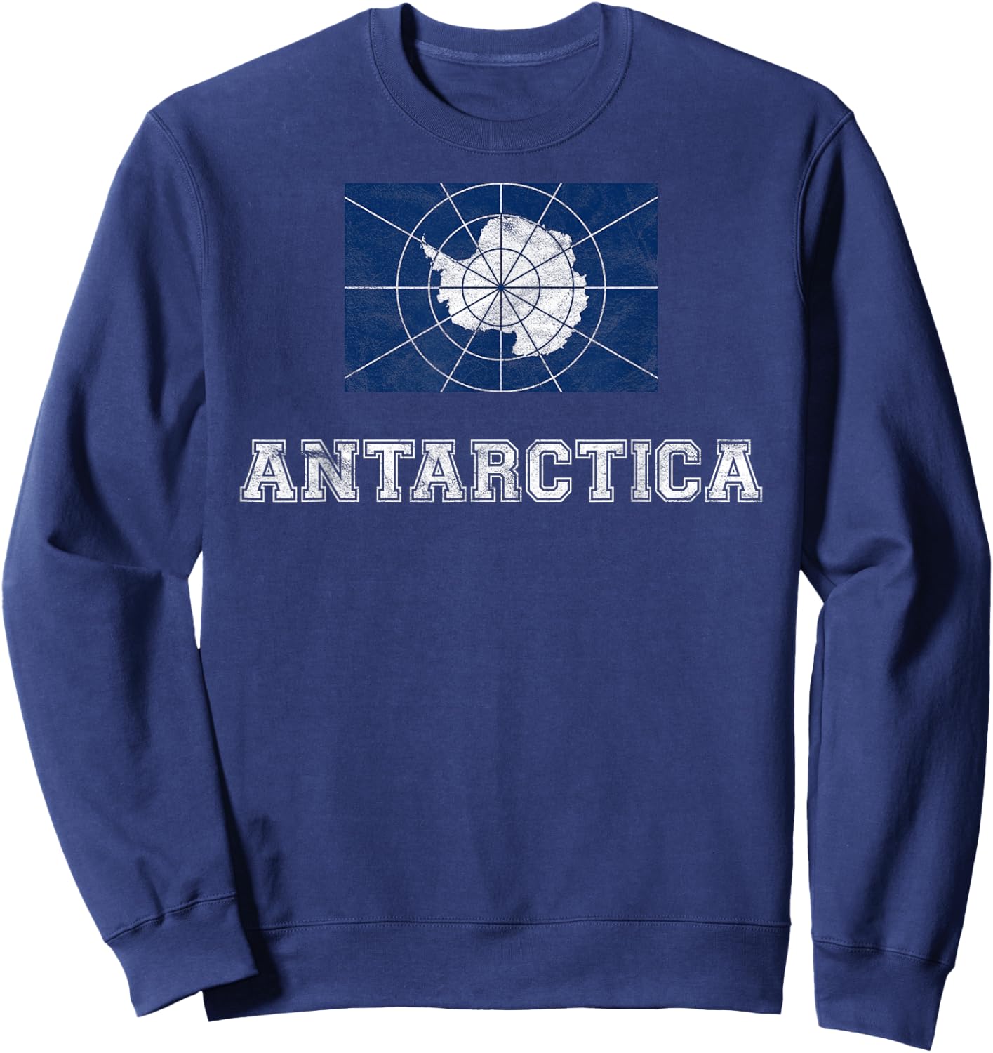 Antarctica Flag Vintage I Expedition Men Women Kids Sweatshirt - Sweatshirt | Navy