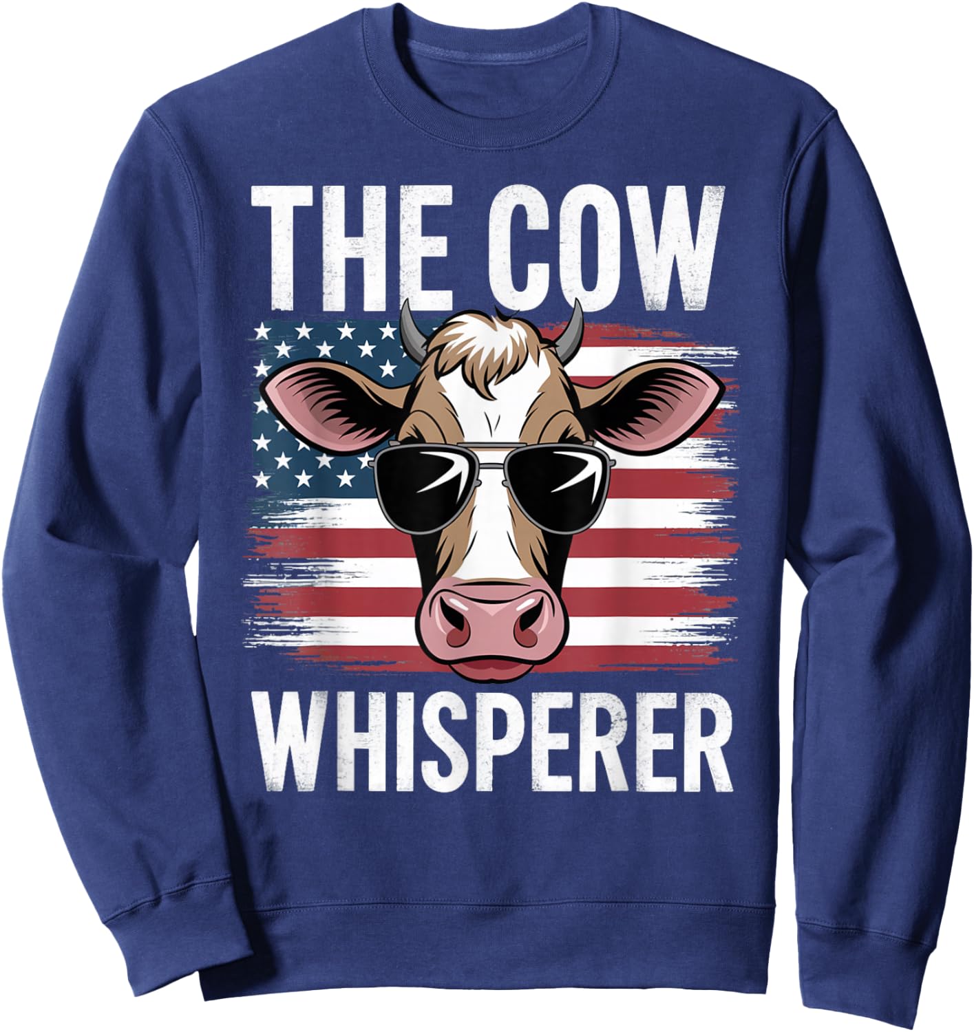 Men Women The Cow Whisperer Farmer Animal Farm Funny Sweatshirt - Sweatshirt | Navy