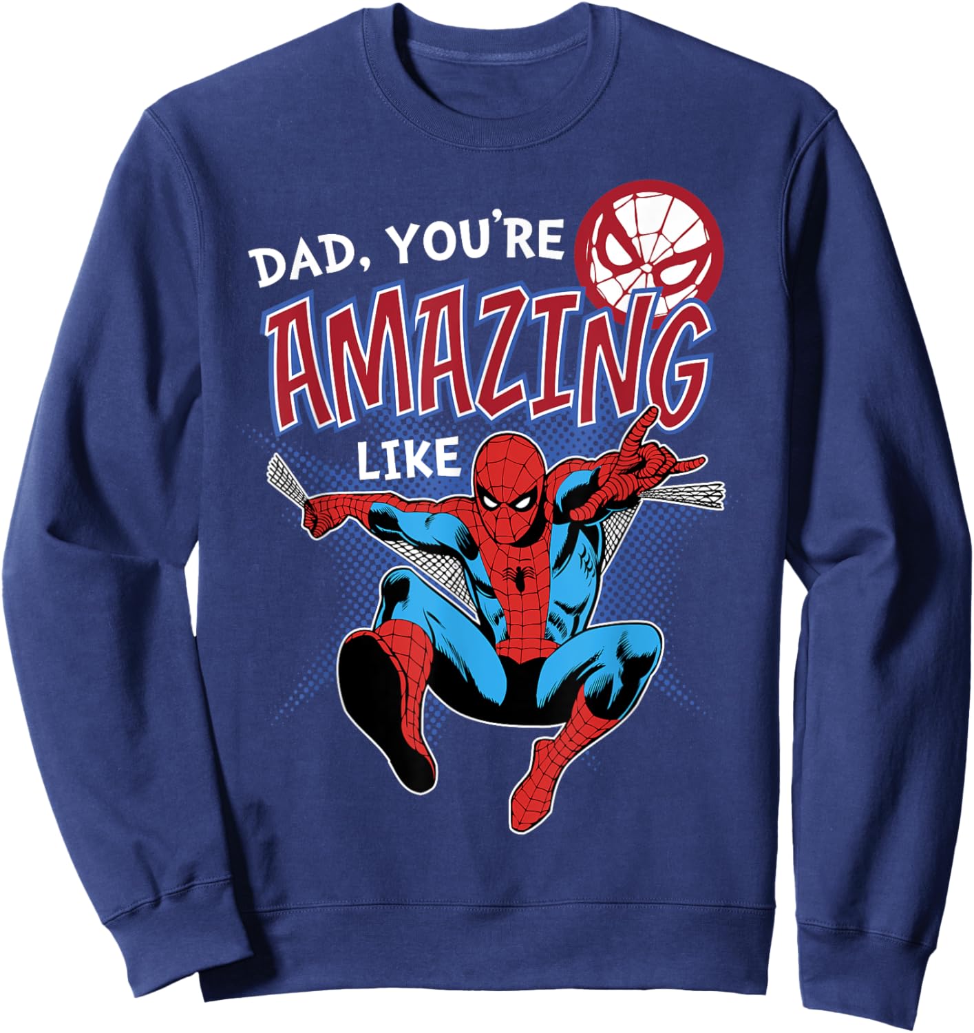 Marvel Spider-Man Amazing Dad Father's Day Sweatshirt - Sweatshirt | Navy