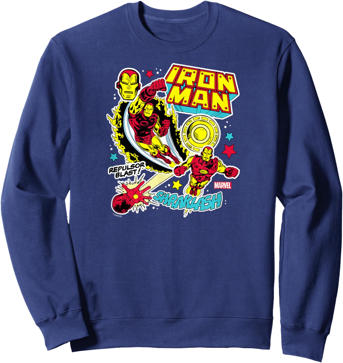 Iron Man - Stickers Sweatshirt - Sweatshirt | Navy
