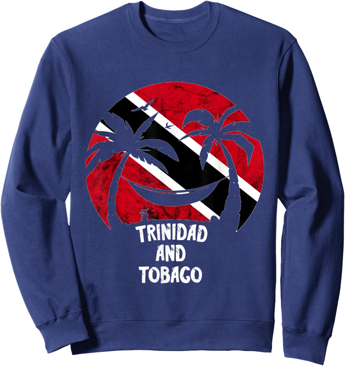 Trinidad And Tobago Flag Hammock Summer Trinidadian Roots Sweatshirt - Sweatshirt | Navy