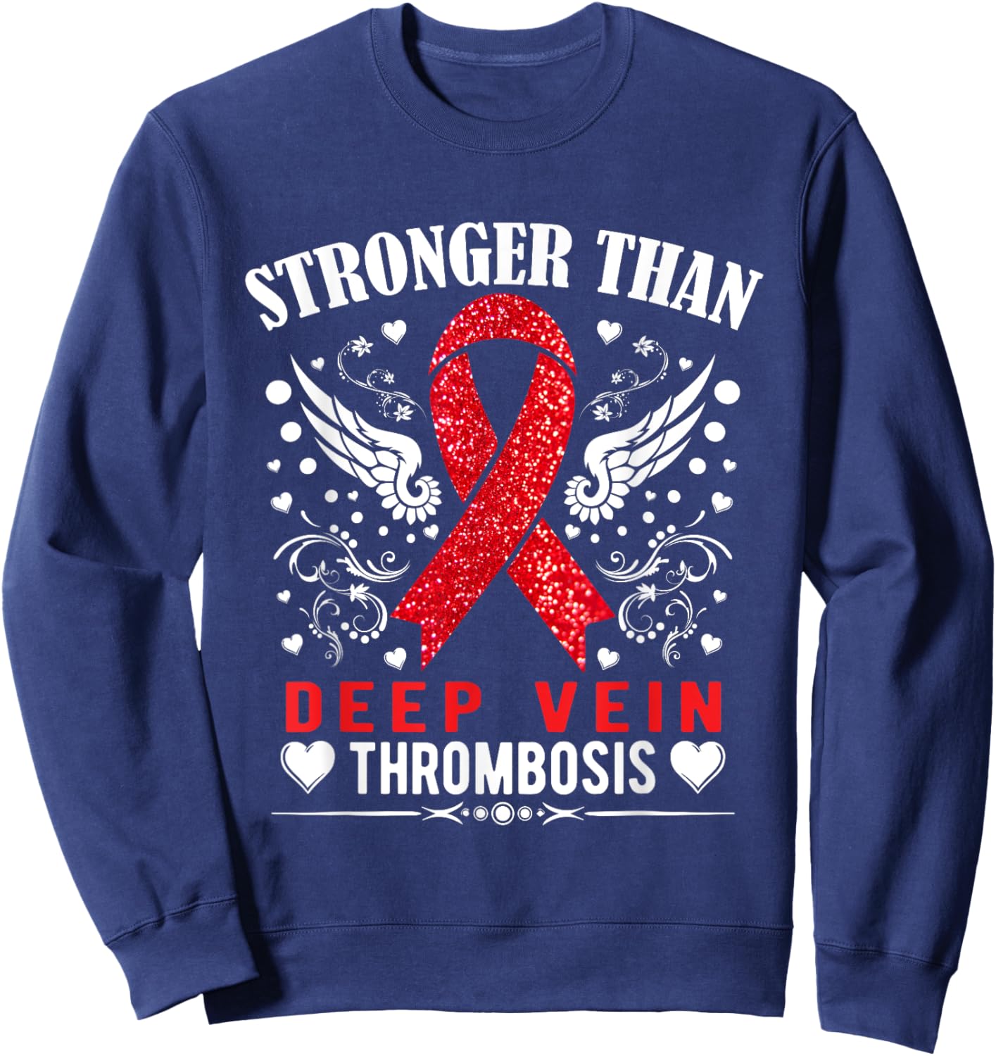 Deep Vein Thrombosis Awareness DVT Sweatshirt - Sweatshirt | Navy