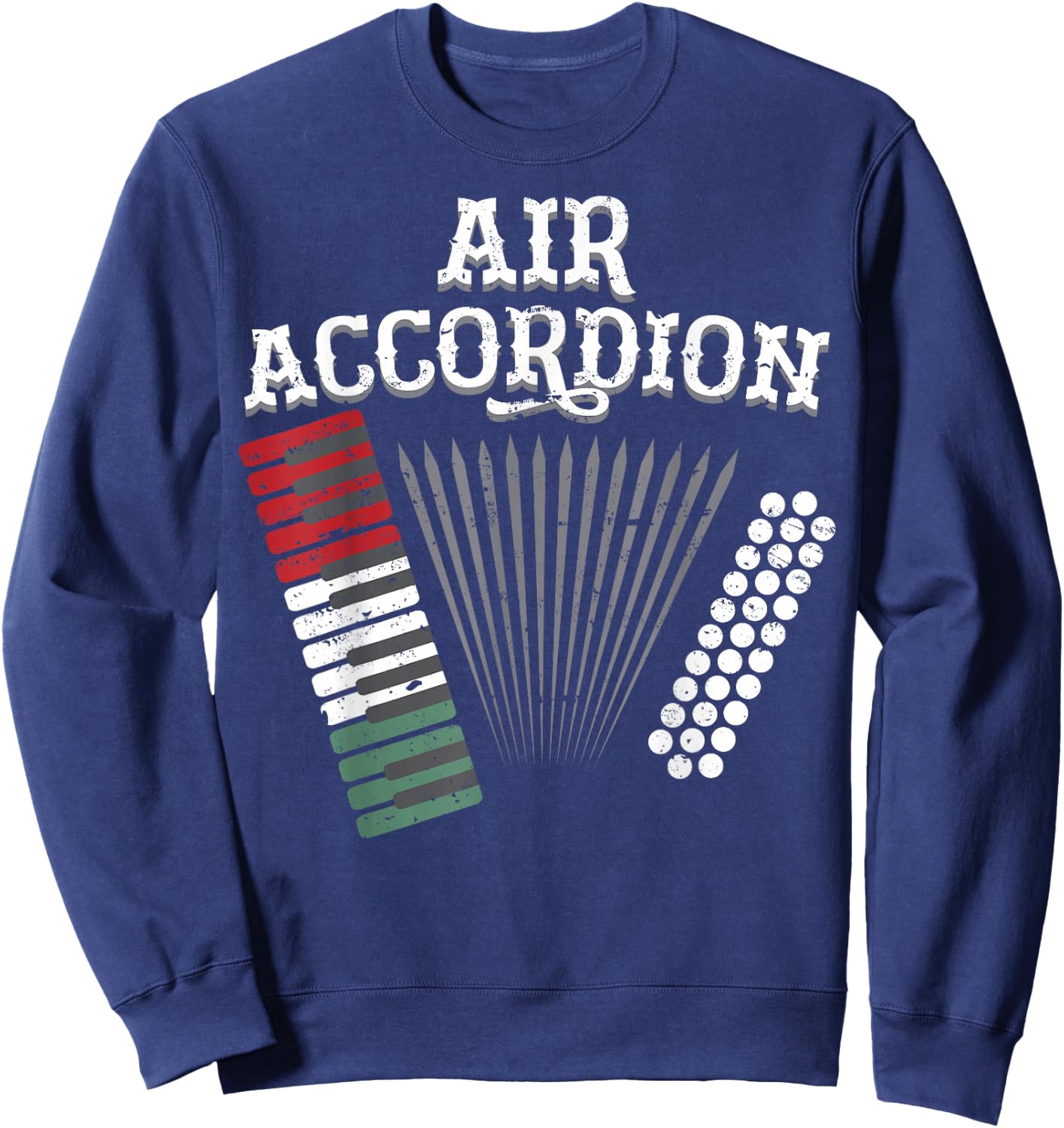 Air Accordion Mexico Flag for Mexico Fiesta Music Lovers Sweatshirt - Sweatshirt | Navy