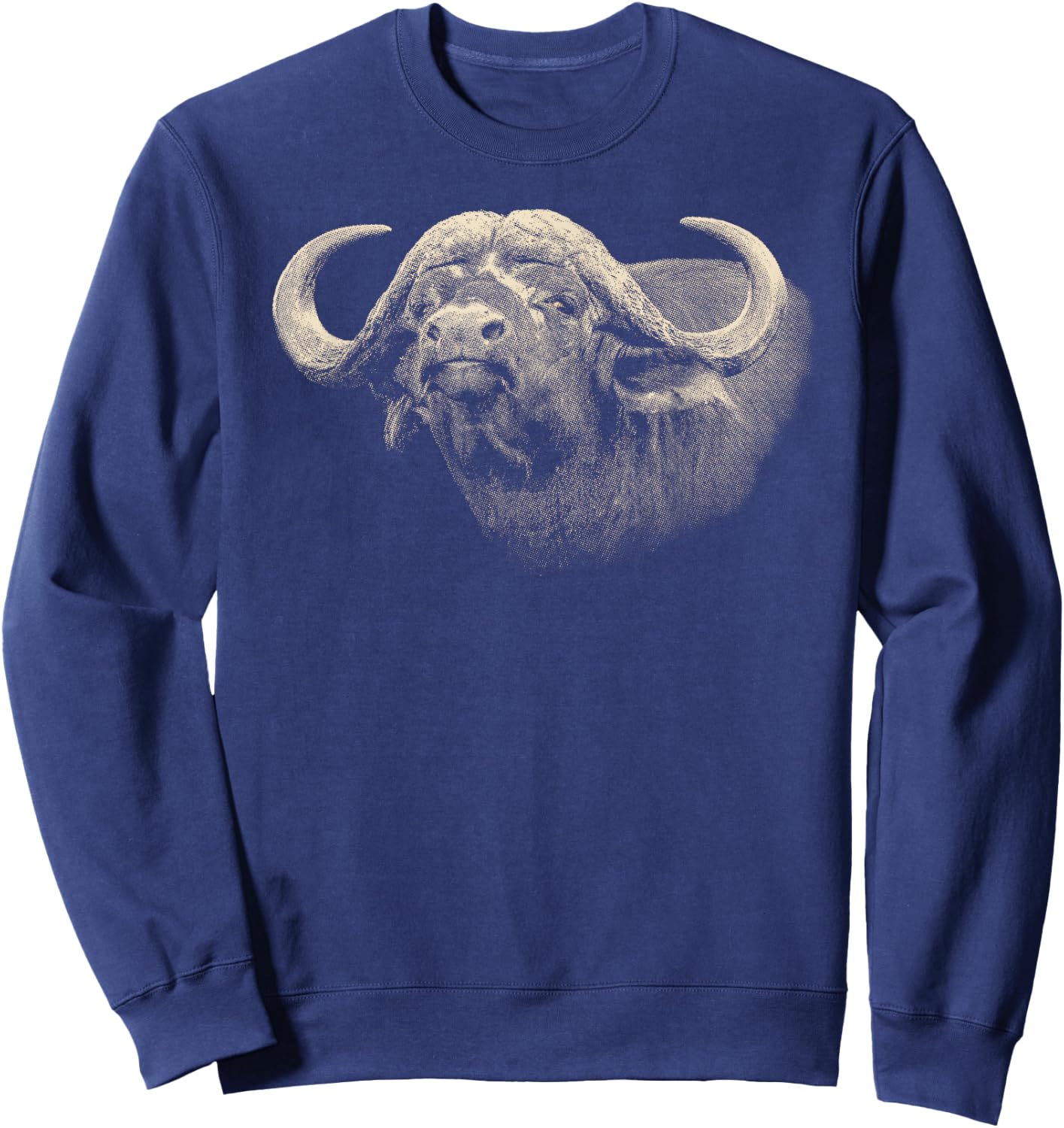 Cape Buffalo African Safari Sweatshirt - Sweatshirt | Navy