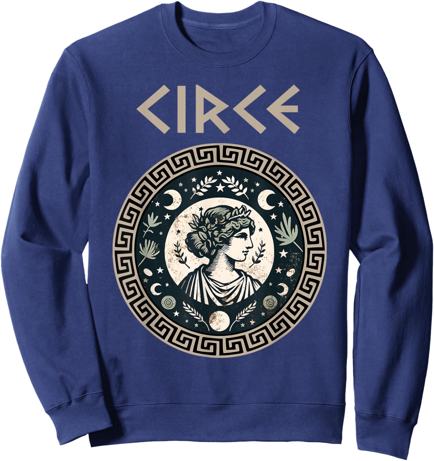 Agema Apparel Circe Greek Goddess and Sorceress Greek Mythology , Small, Black Sweatshirt - Sweatshirt | Navy