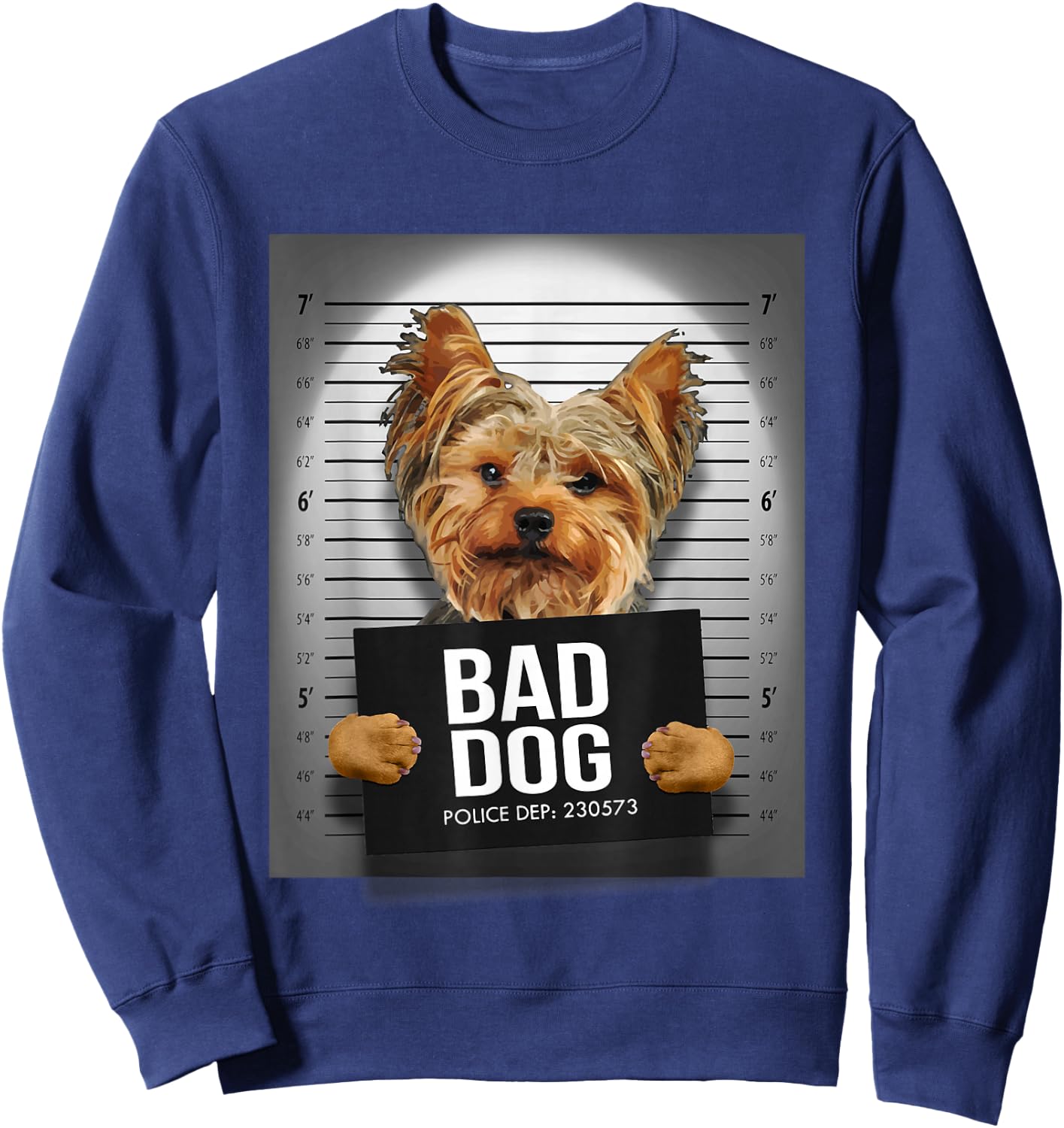 Yorkie Mugshot Shirt Sweatshirt - Sweatshirt | Navy