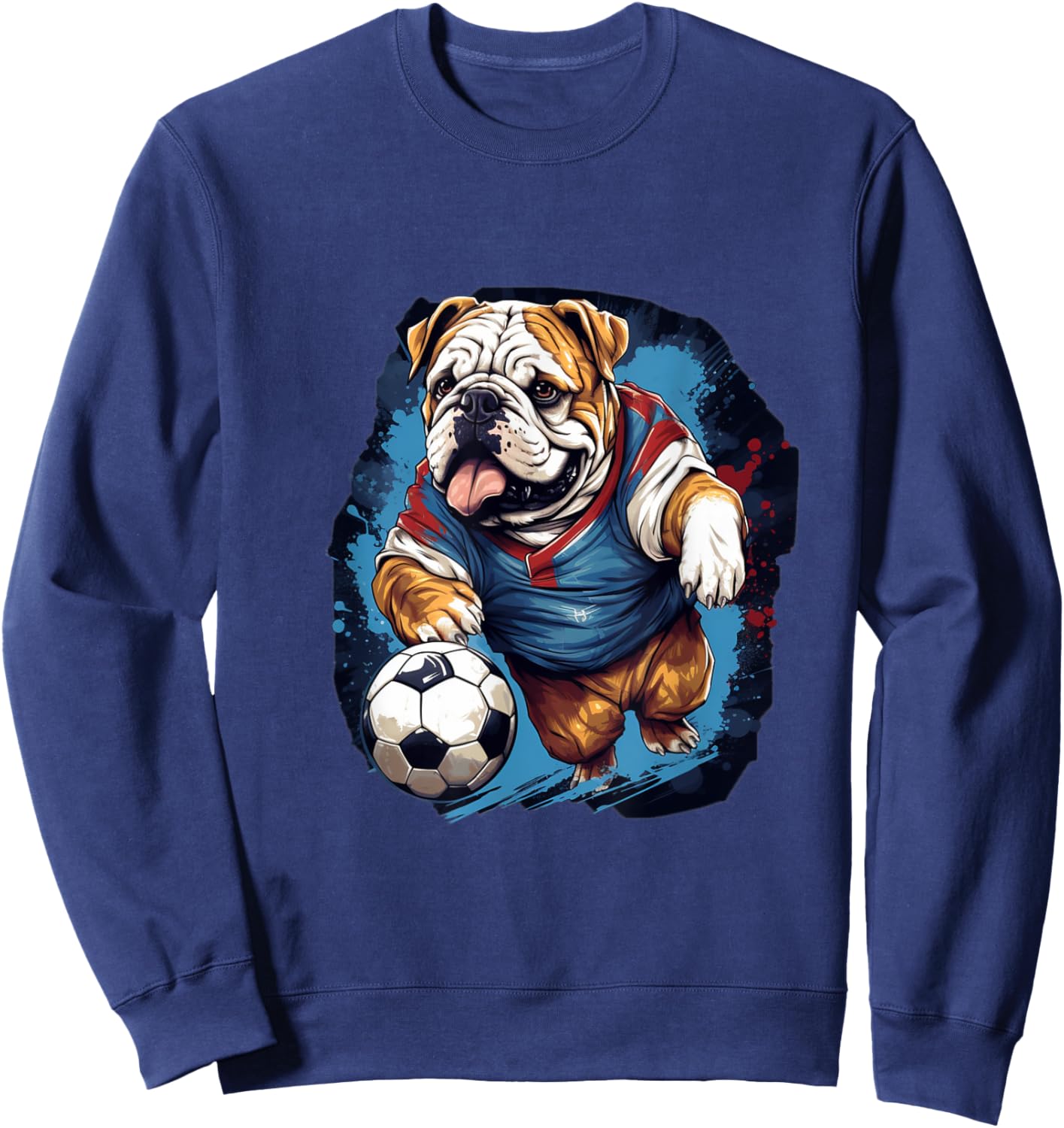 English Bulldog Soccer - English Bulldog Sweatshirt - Sweatshirt | Navy