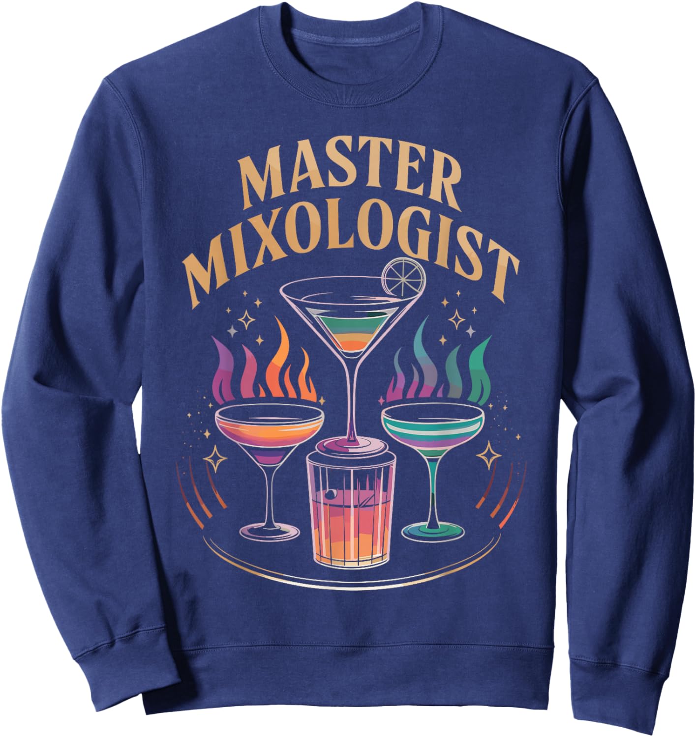 Funny Master Mixologist T Shirt for Cocktail Enthusiasts Sweatshirt - Sweatshirt | Navy