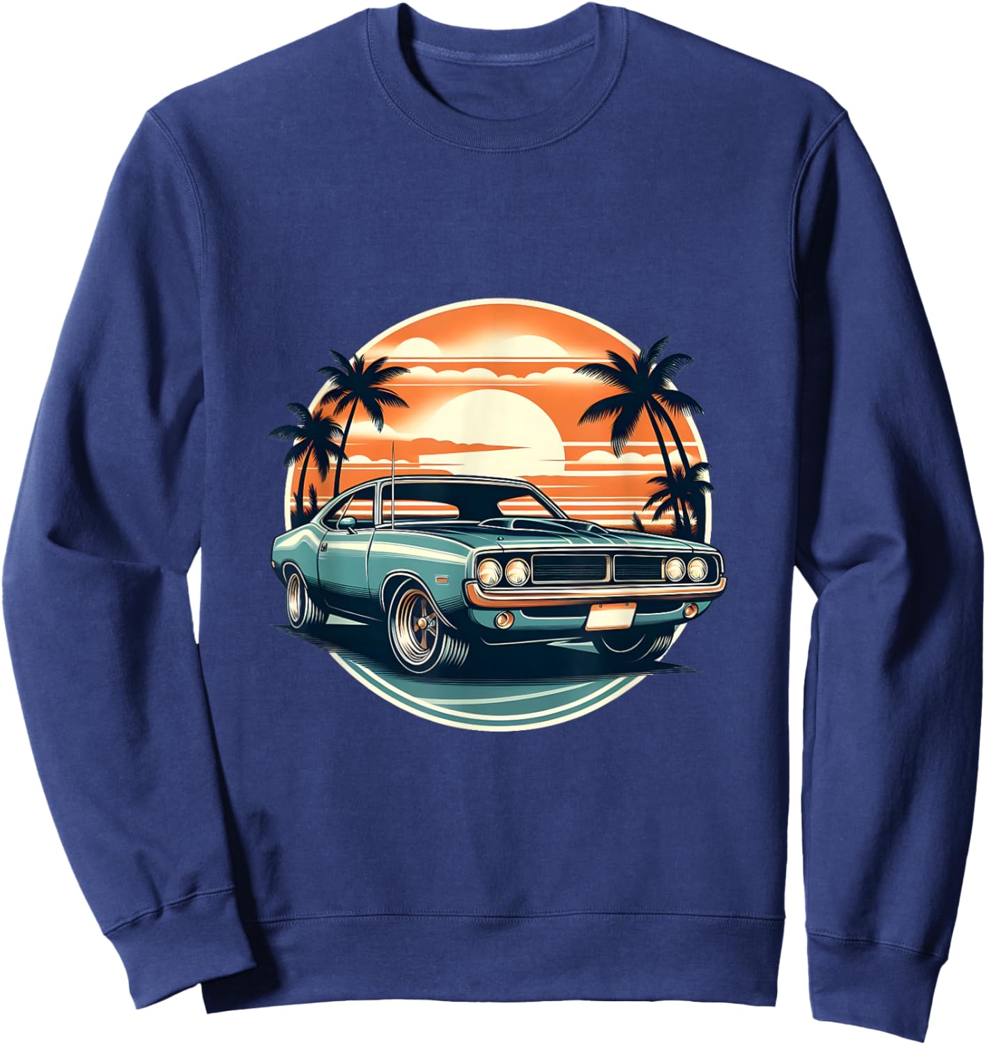 Classic Muscle Car Retro Vintage Style Sweatshirt - Sweatshirt | Navy