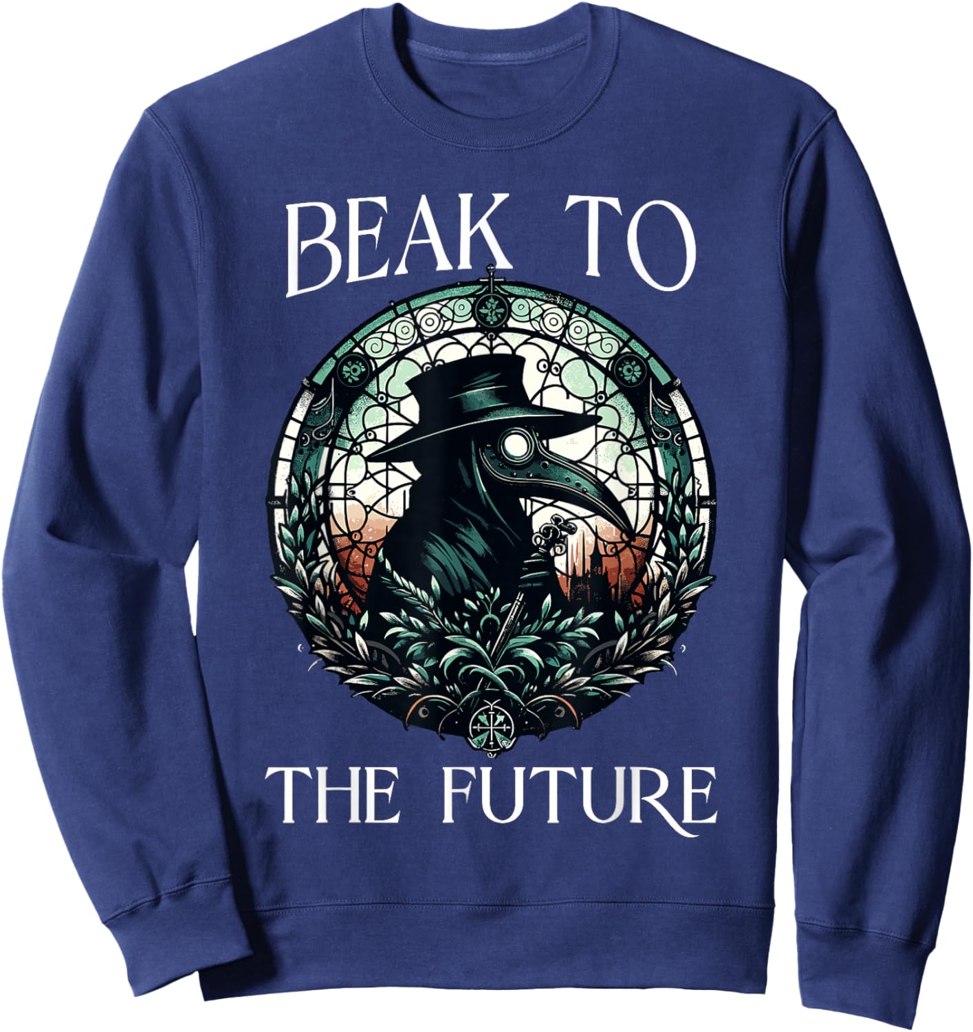 Spooky Halloween Horror Plague Doctor Pandemic Sweatshirt - Sweatshirt | Navy