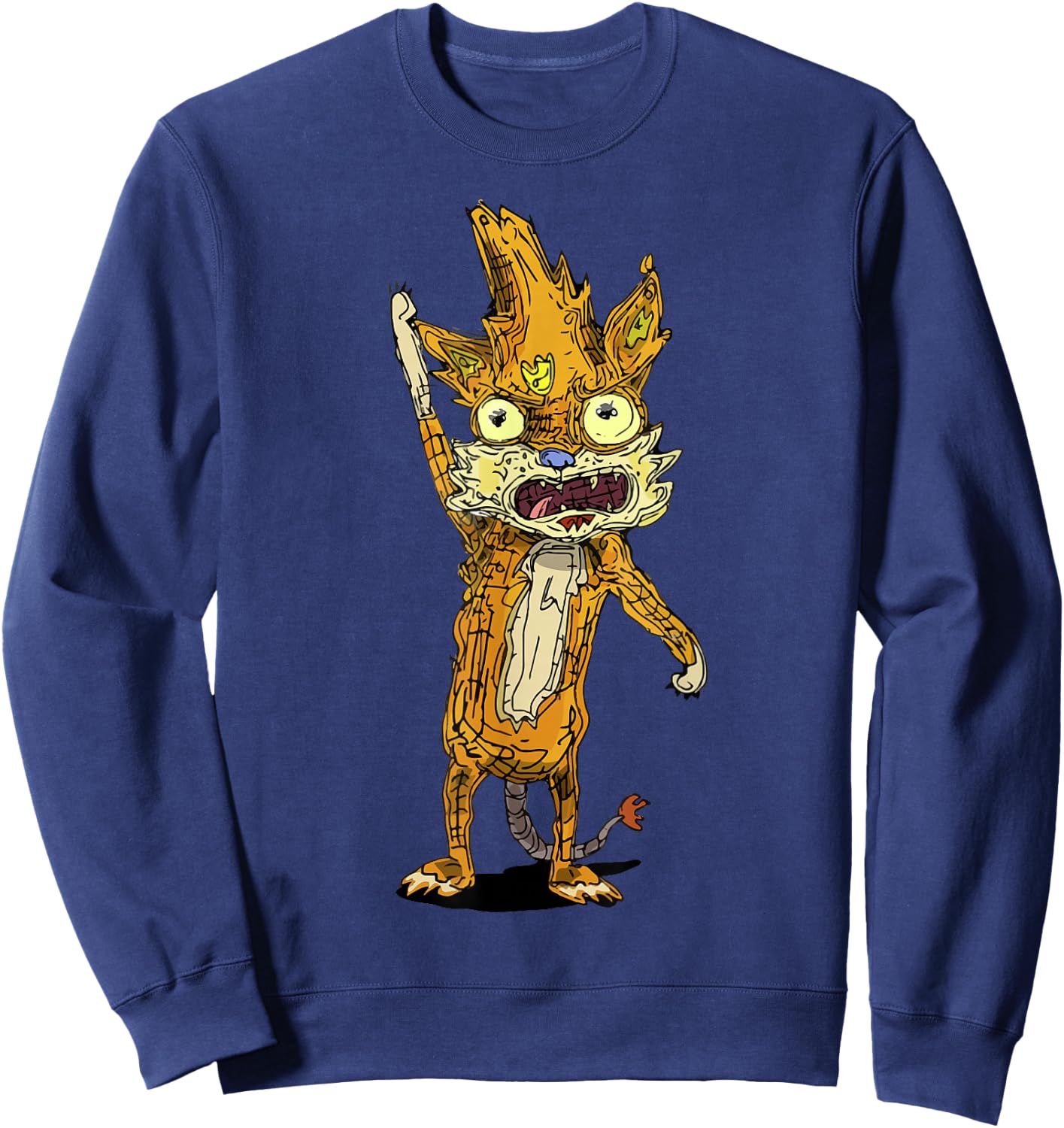 Mademark x Rick and Morty - Rick and Morty Squanchy to the Rescue on Black Sweatshirt - Sweatshirt | Navy