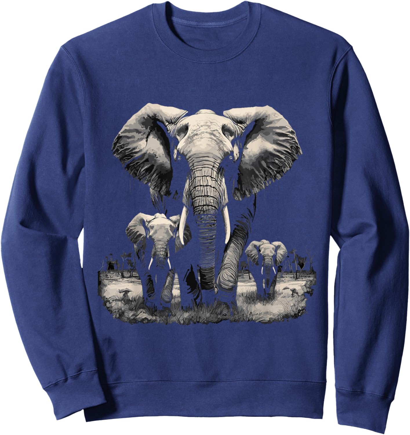 Elephant Family Elephant Sweatshirt - Sweatshirt | Navy