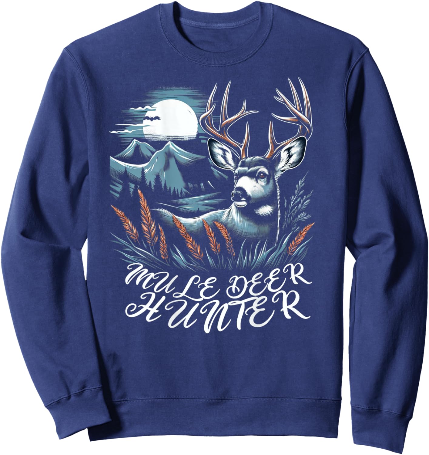 Muledeer Hunter Hunting Novelty Men Women Mule Deer Hunting Sweatshirt - Sweatshirt | Navy
