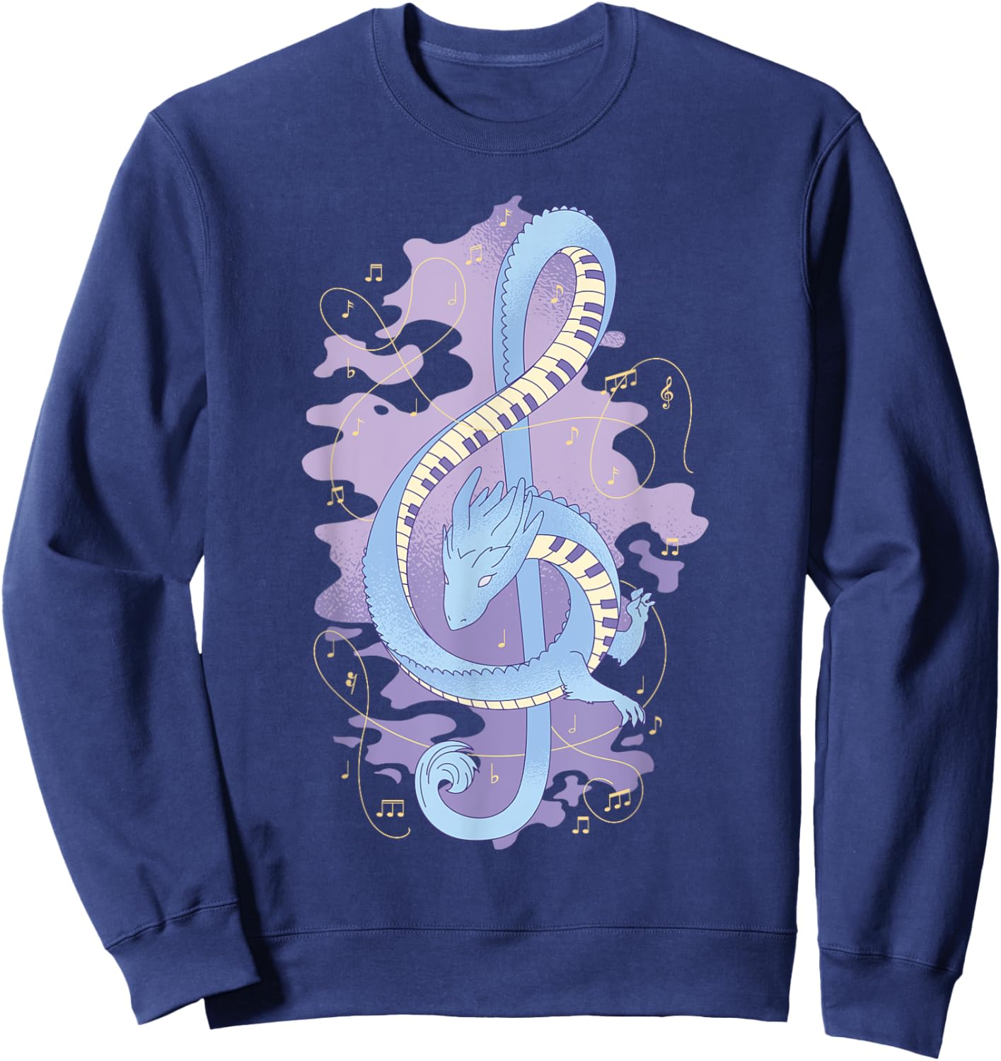 Treble Clef with Dragon Sweatshirt - Sweatshirt | Navy