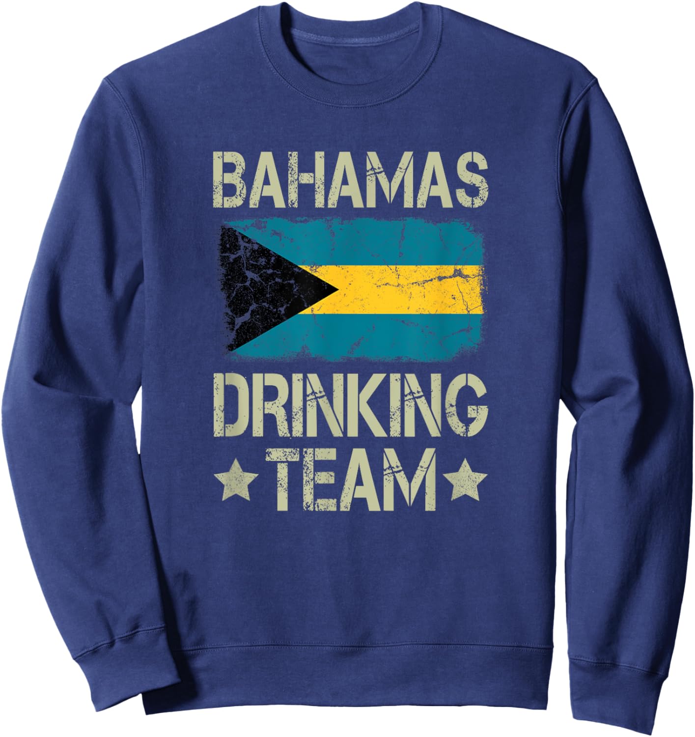 Bahamas Drinking Team Bahamian Flag Funny Drinking Sweatshirt - Sweatshirt | Navy