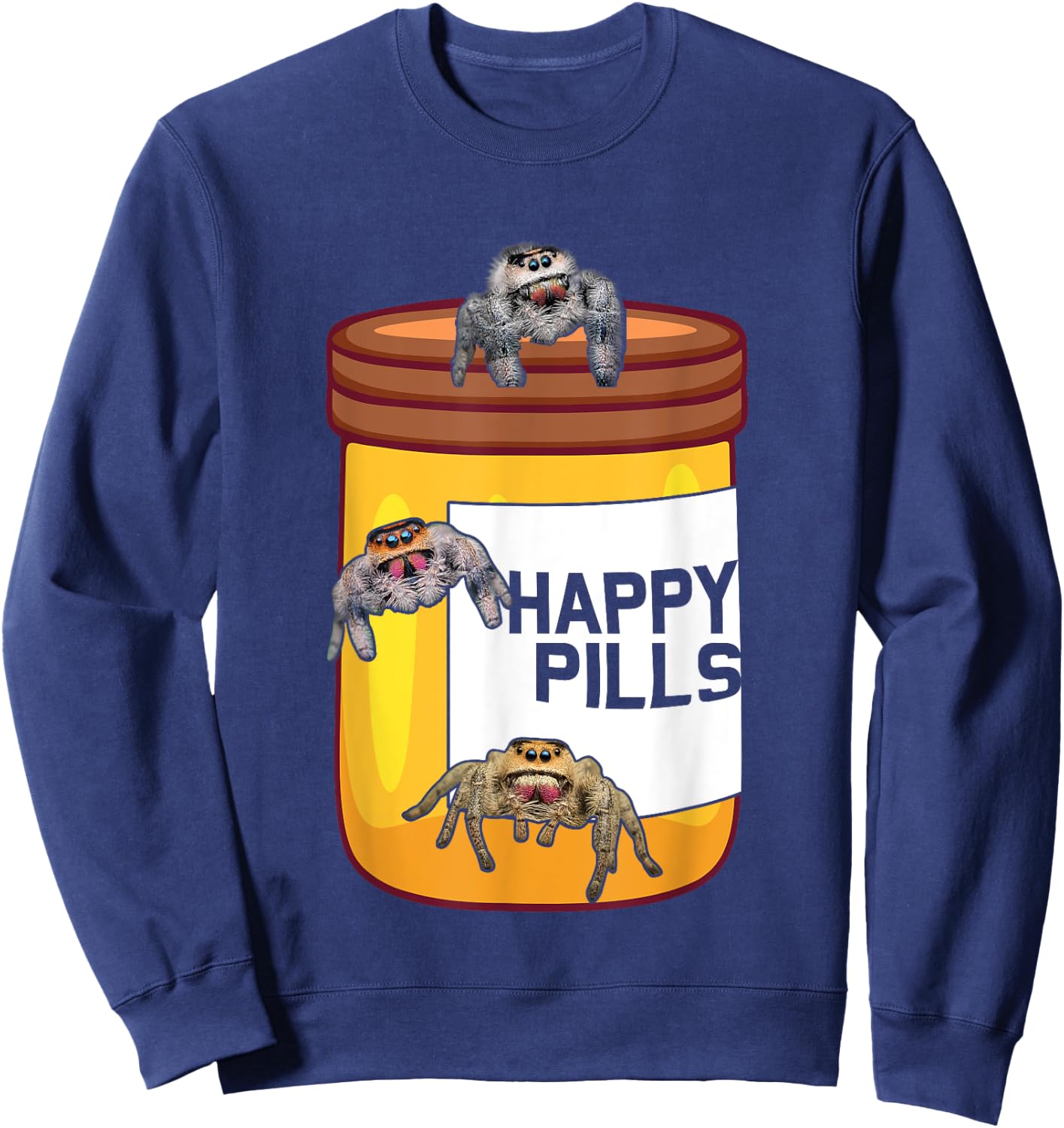 Classic Jumping Spiders Collector Exotic Pet Owner Lifestyle Sweatshirt - Sweatshirt | Navy