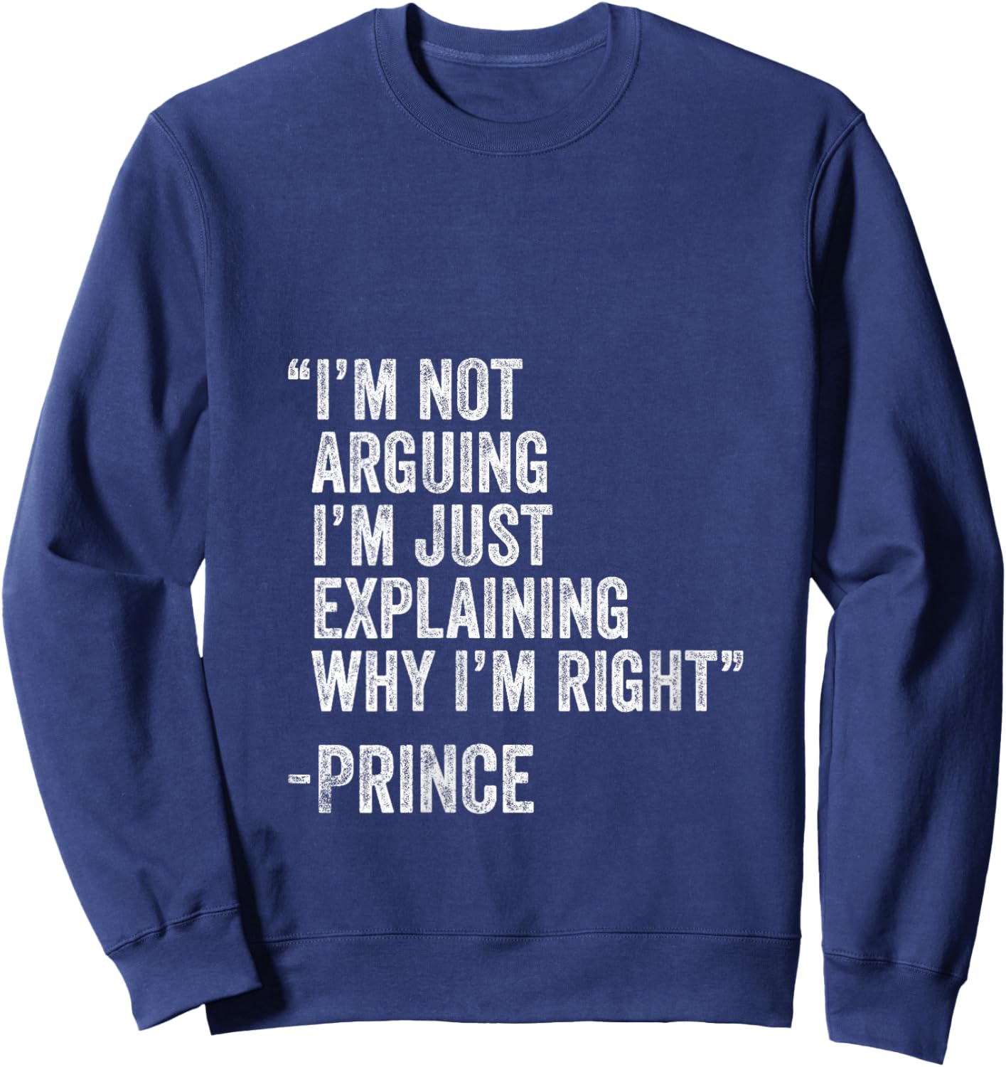 Prince Quote Funny Birthday Custom Name Idea Engineer V-Neck Sweatshirt - Sweatshirt | Navy