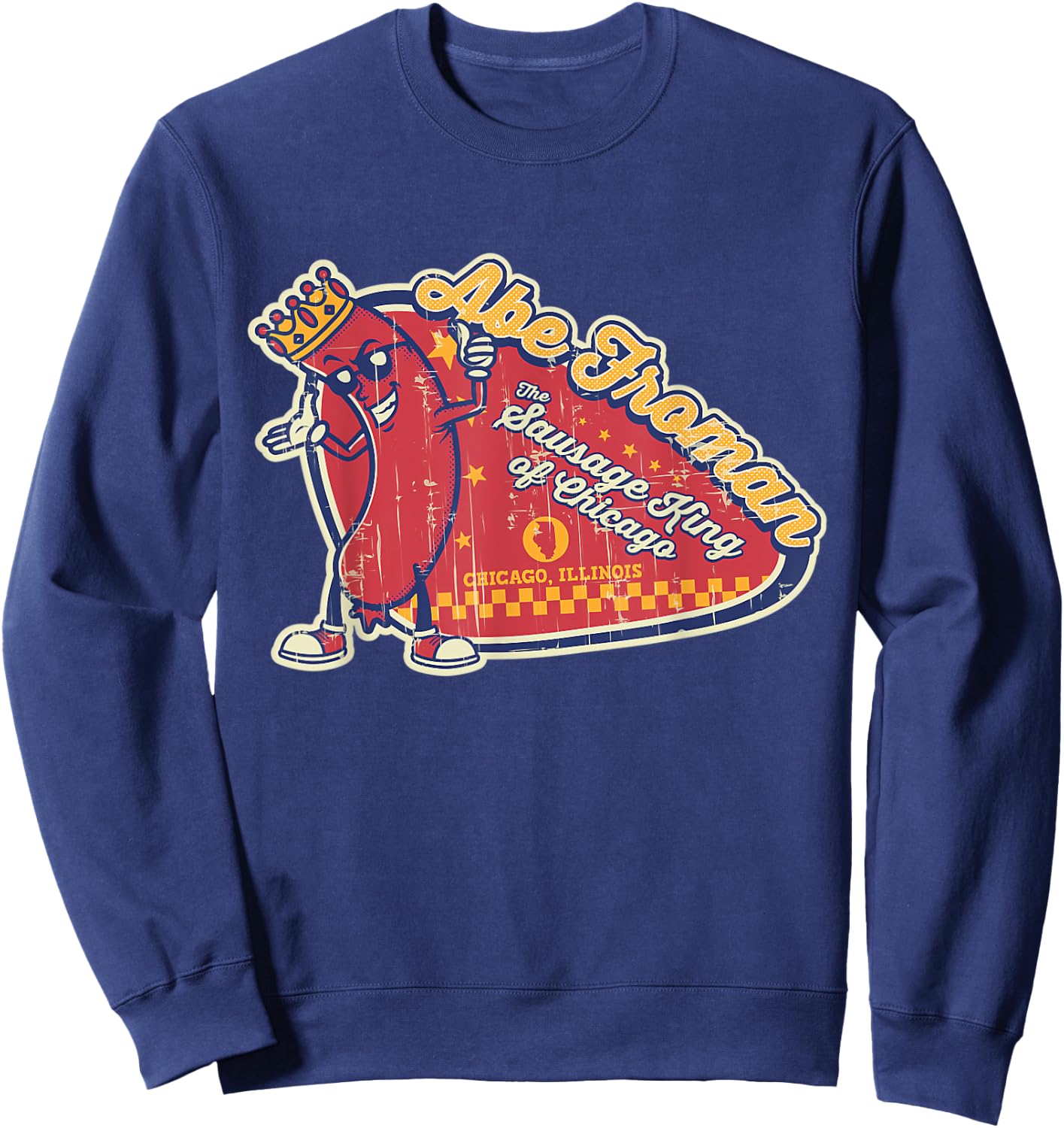 Abe Retro 80s Froman The Sausage King Of Chicago Sweatshirt - Sweatshirt | Navy