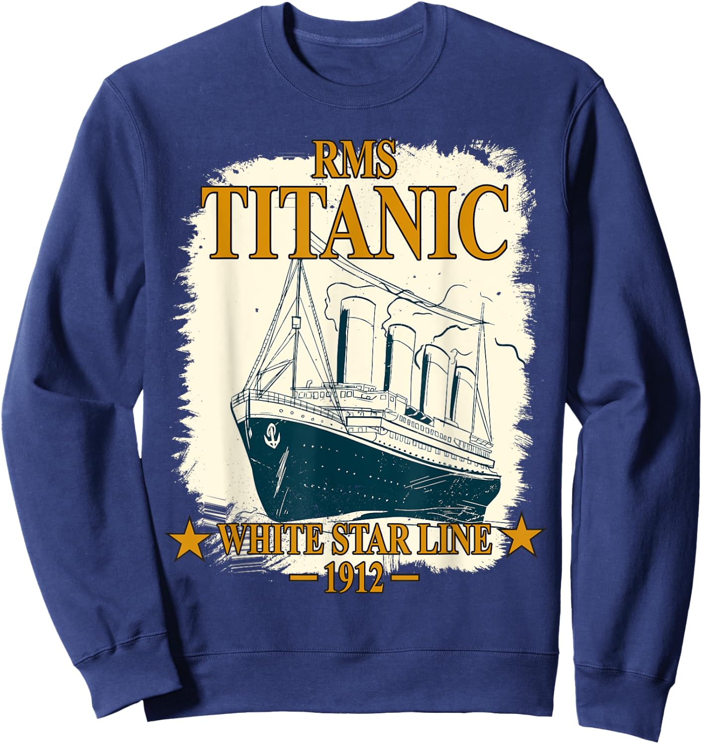 RMS TITANIC White Star Line Cruise Ship Retro Vintage Kids Sweatshirt - Sweatshirt | Navy