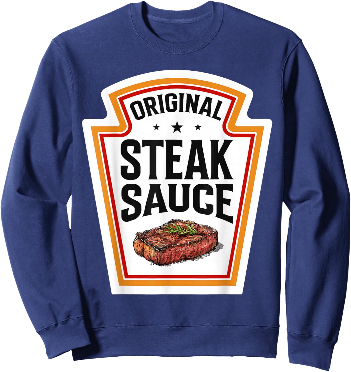 Original Steak Sauce Halloween Costume Family Group Matching Sweatshirt - Sweatshirt | Navy