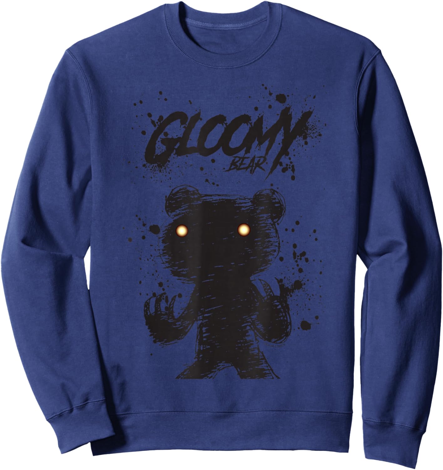 Gloomy Bear Naughty Grizzly Black Shadow Abstraction Anime Sweatshirt - Sweatshirt | Navy
