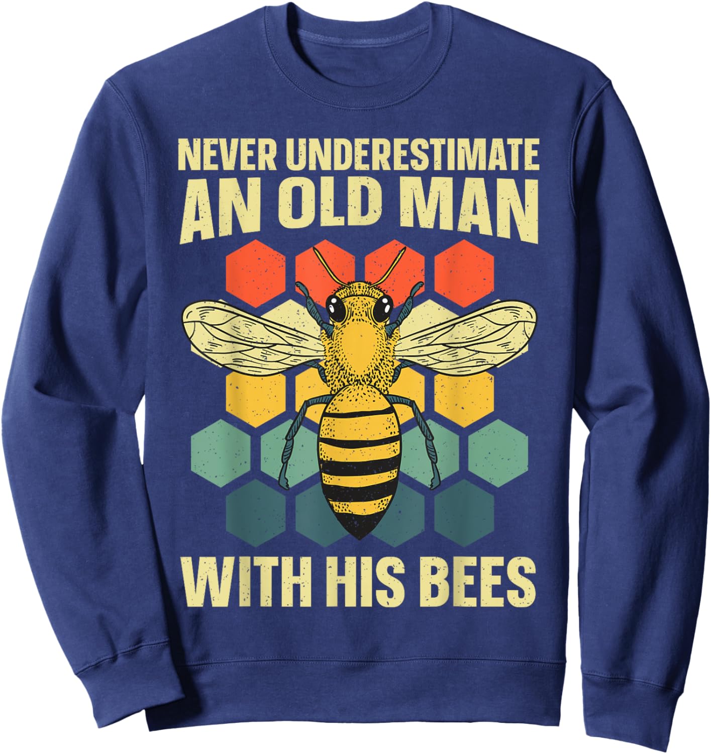 Beekeeping Art Dad Grandpa Bee Apiary Beekeeper Sweatshirt - Sweatshirt | Navy