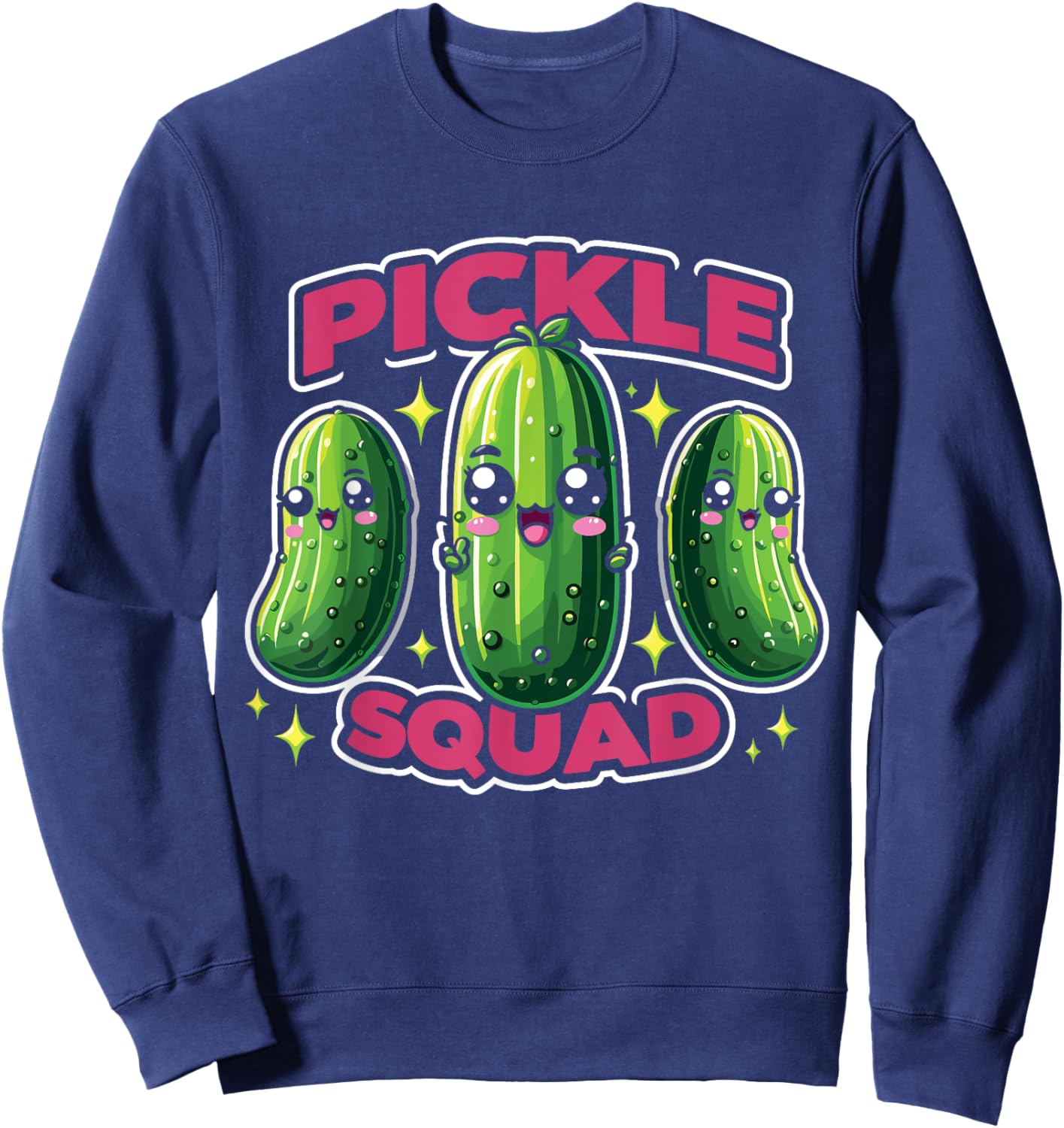 Canned Pickles Dill Pickle Funny Pickle Squad Sweatshirt - Sweatshirt | Navy