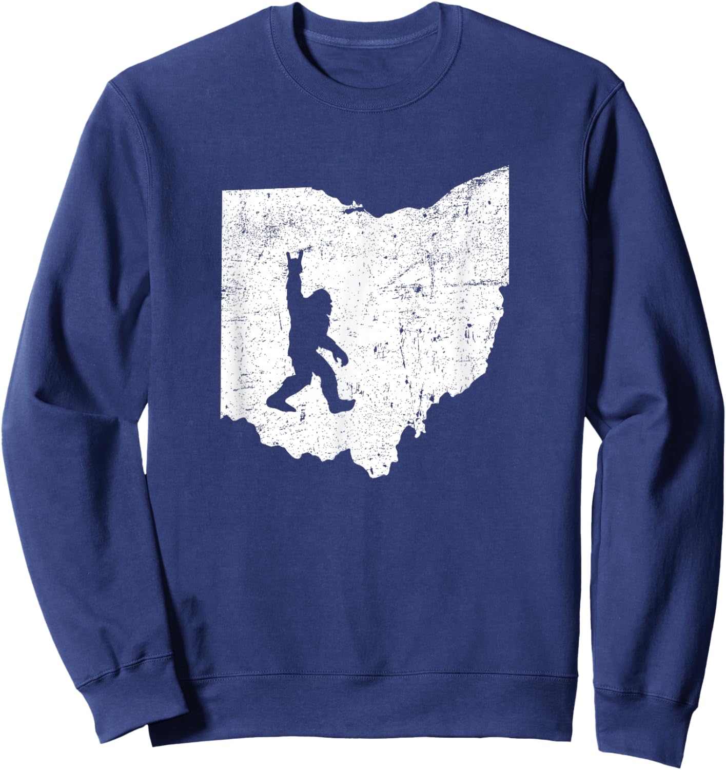 Ohio Bigfoot Sasquatch Funny Appalachian Kids Sweatshirt - Sweatshirt | Navy