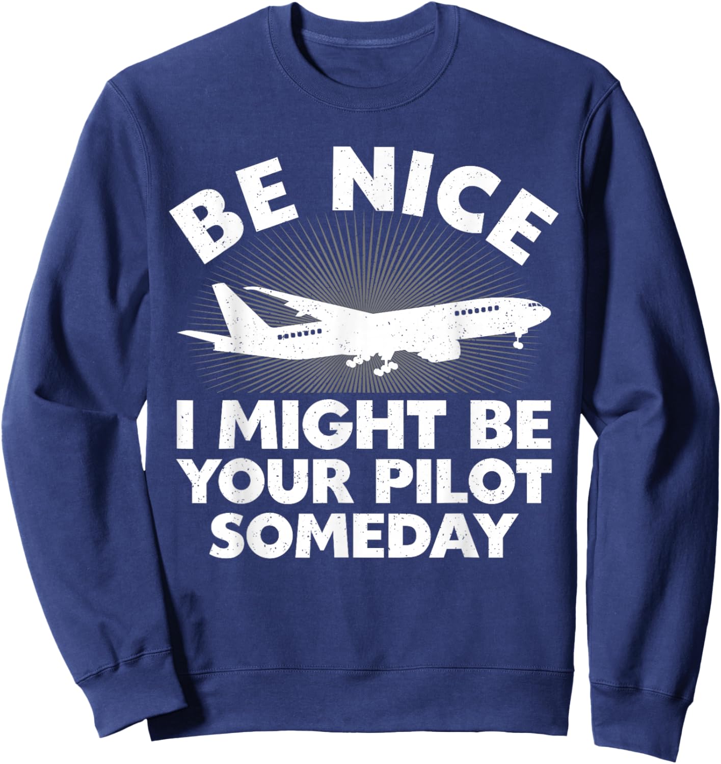 Funny Pilot Design Women Aviation Airplane Pilot Sweatshirt - Sweatshirt | Navy