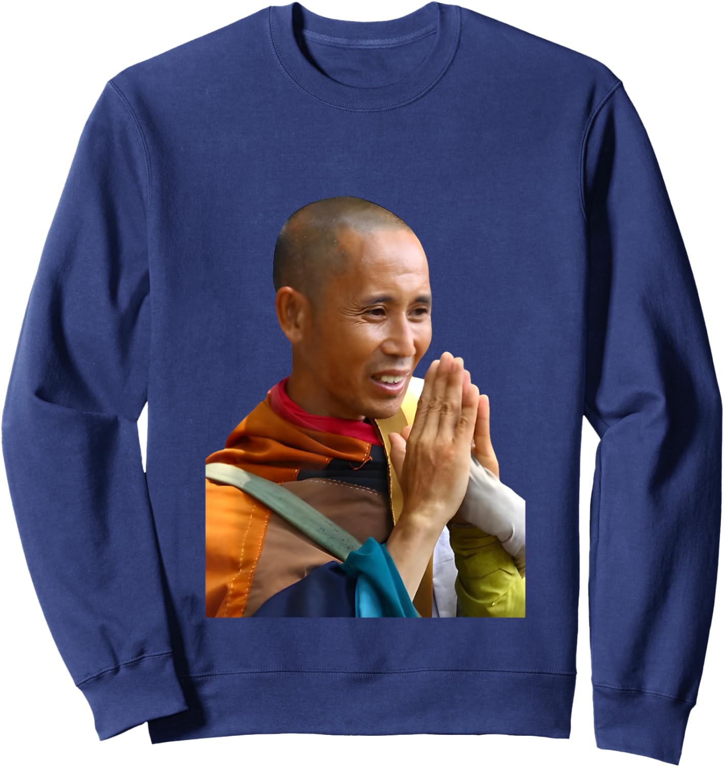 Thich Minh Tue Vietnamese Buddha Sweatshirt - Sweatshirt | Navy