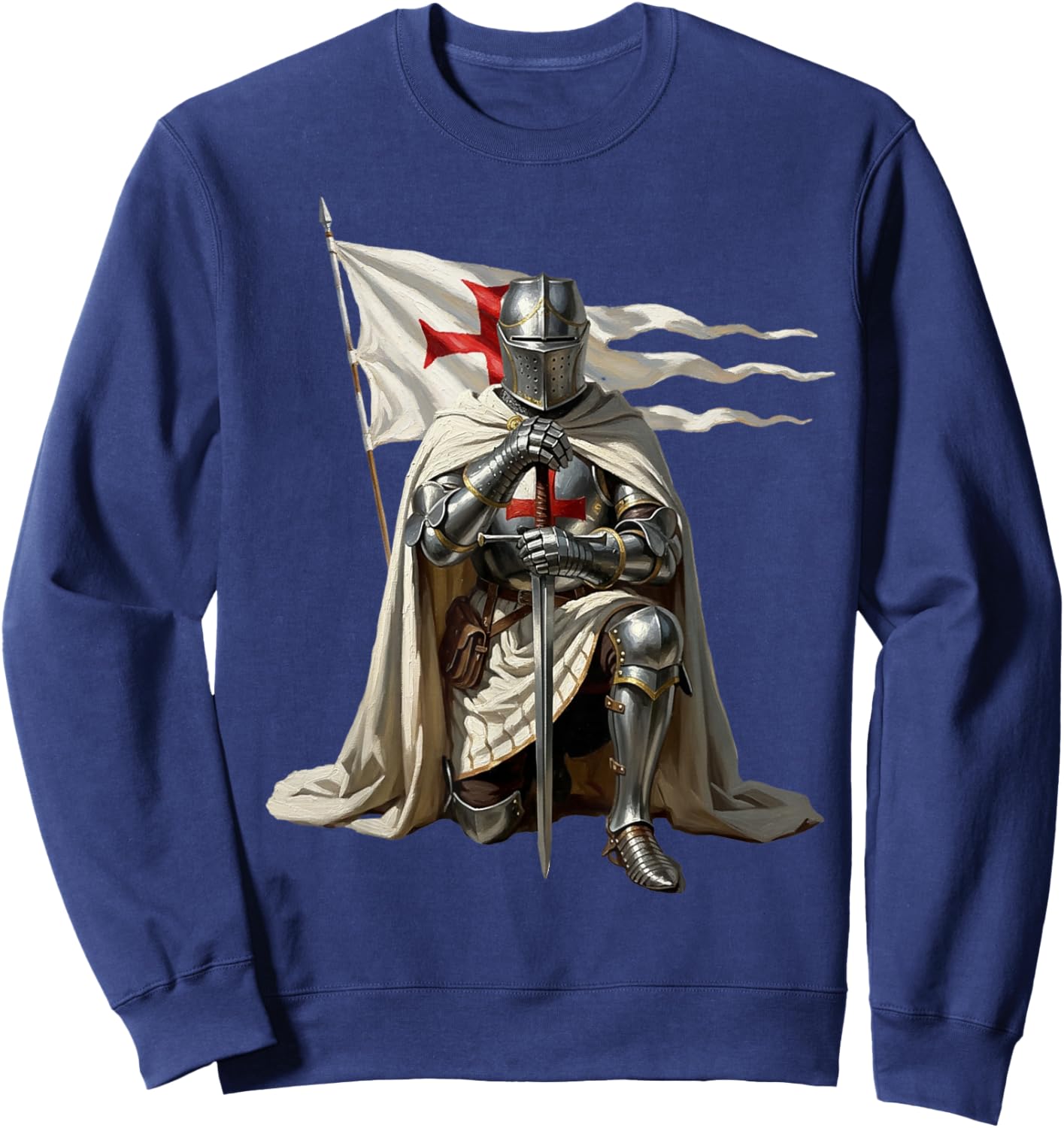 Knight Templar Saint Crusader Sweatshirt - Sweatshirt | Navy