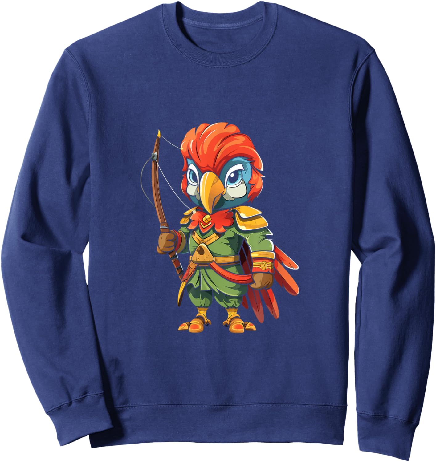Parrot Archer Archery Bowhunter Bow Arrows Sweatshirt - Sweatshirt | Navy