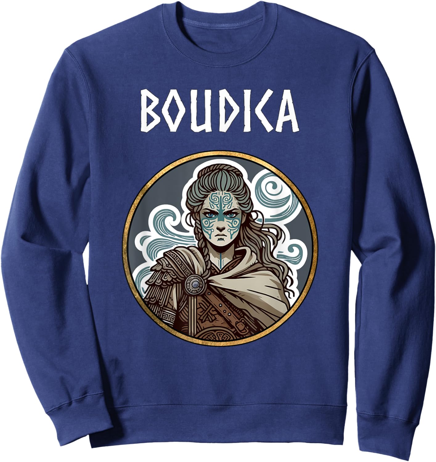 Boudica Queen of the Iceni Ancient Britannia History Sweatshirt - Sweatshirt | Navy