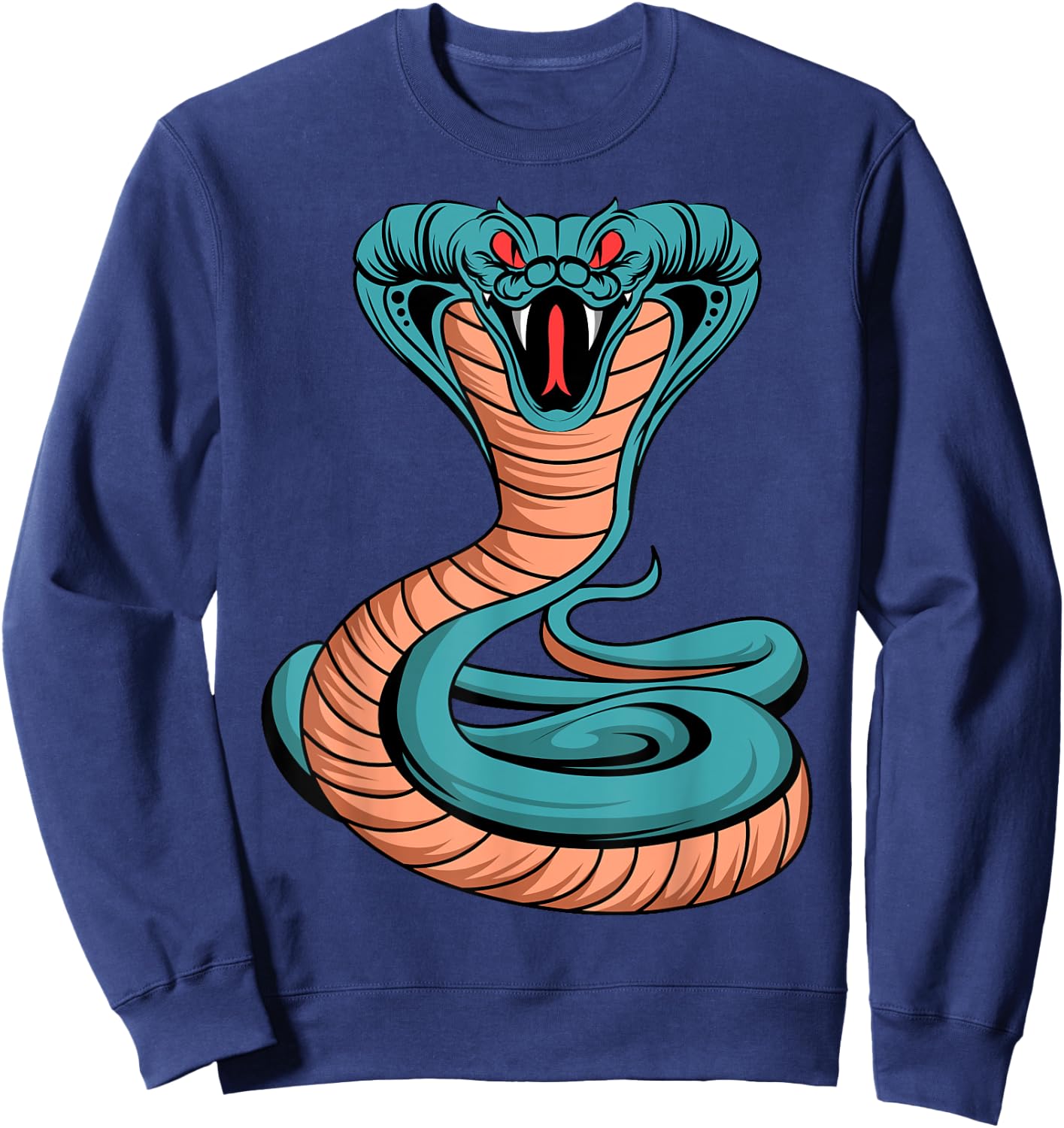 Cobra King Venomous Snake Poisonous Reptile Lover Sweatshirt - Sweatshirt | Navy