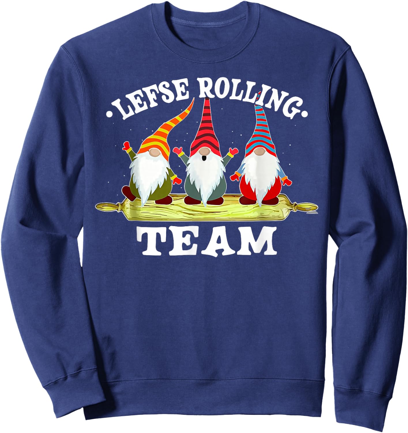 Gnome Lefse Rolling Team Sweatshirt - Sweatshirt | Navy