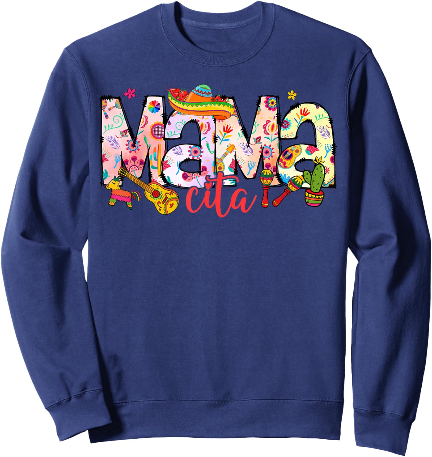 Cinco de Mayo Family Matching Shirt, Mamacita Papacito Shirt Sweatshirt - Sweatshirt | Navy