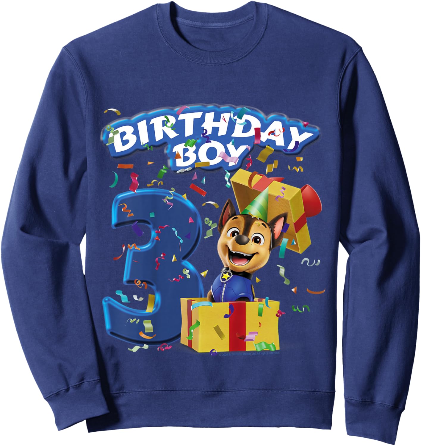 Offizielles Paw Patrol Chase Birthday Boy Age 3 Sweatshirt - Sweatshirt | Navy