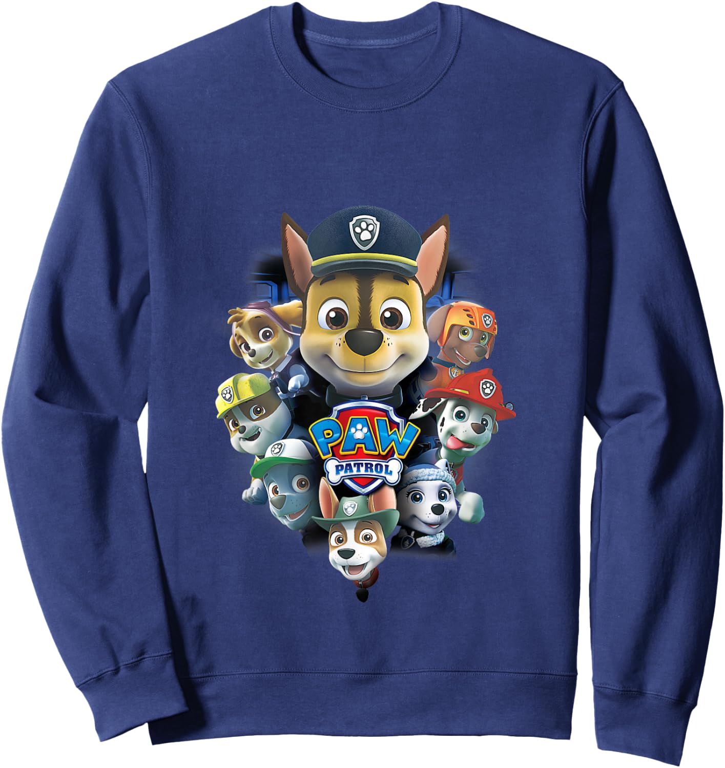 Paw Patrol Chase, Marshall, and Rubble Sweatshirt - Sweatshirt | Navy