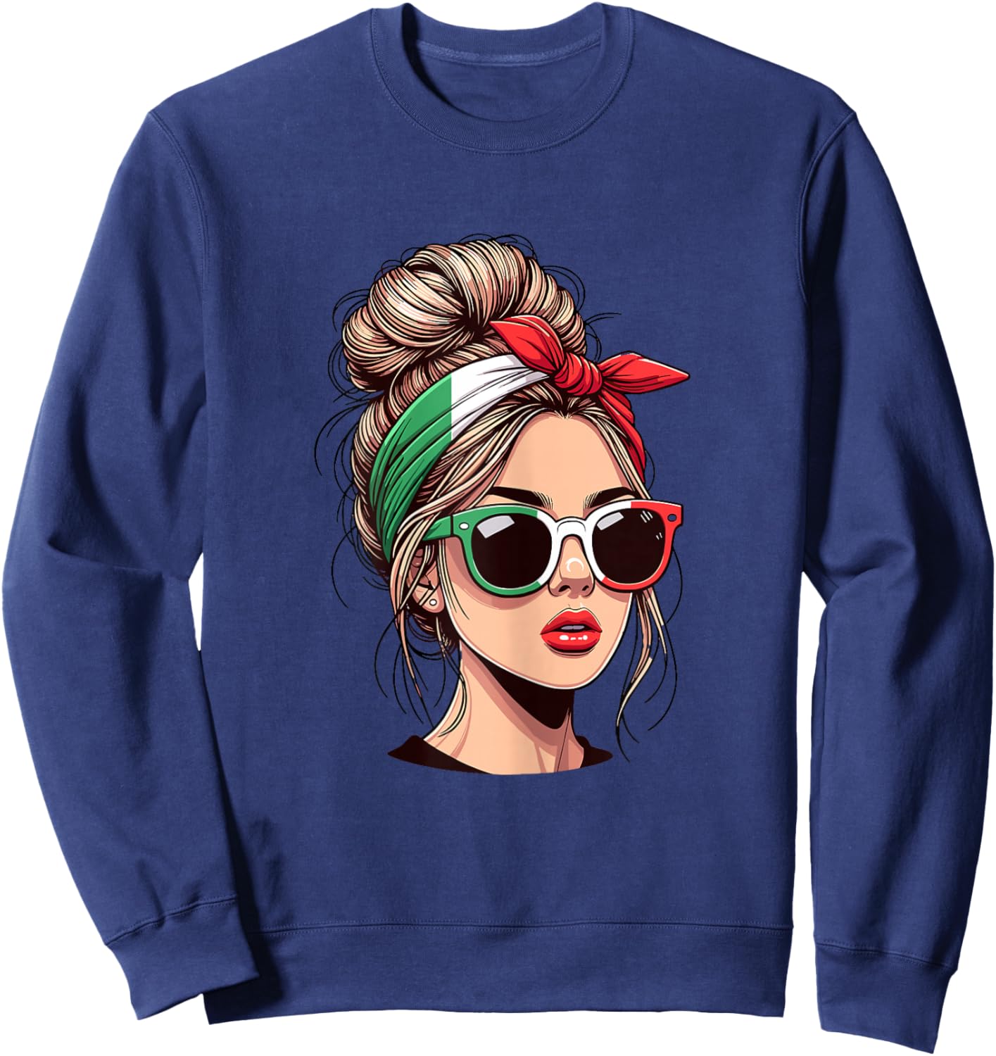 ragazza italiana Italian Girl Italia Italy girls Kids Sweatshirt - Sweatshirt | Navy