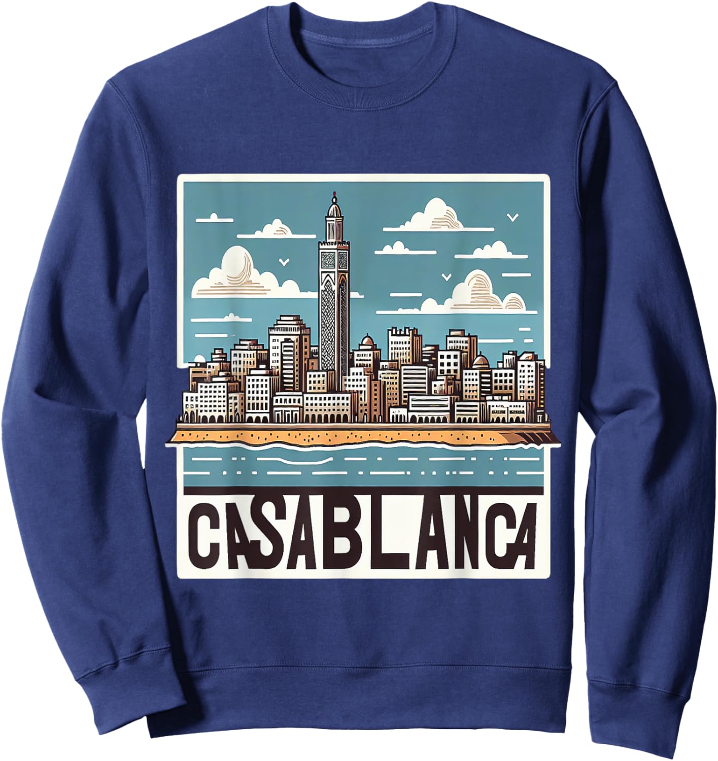 Morocco Skyline Casablanca Moroccan Costume Sweatshirt - Sweatshirt | Navy