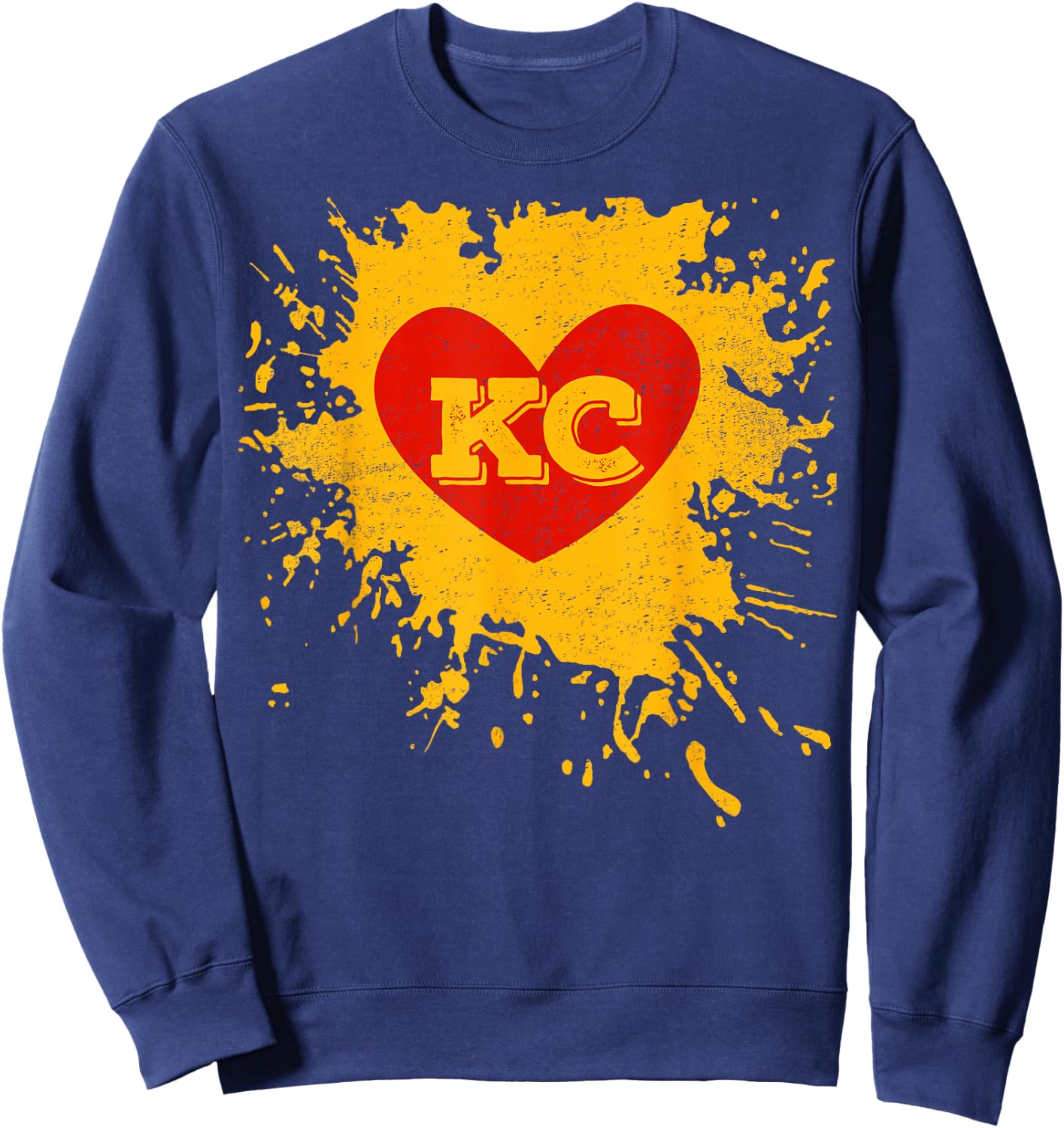 I Love Kansas City Heart 2021 I Heart KC Sweatshirt - Sweatshirt | Navy