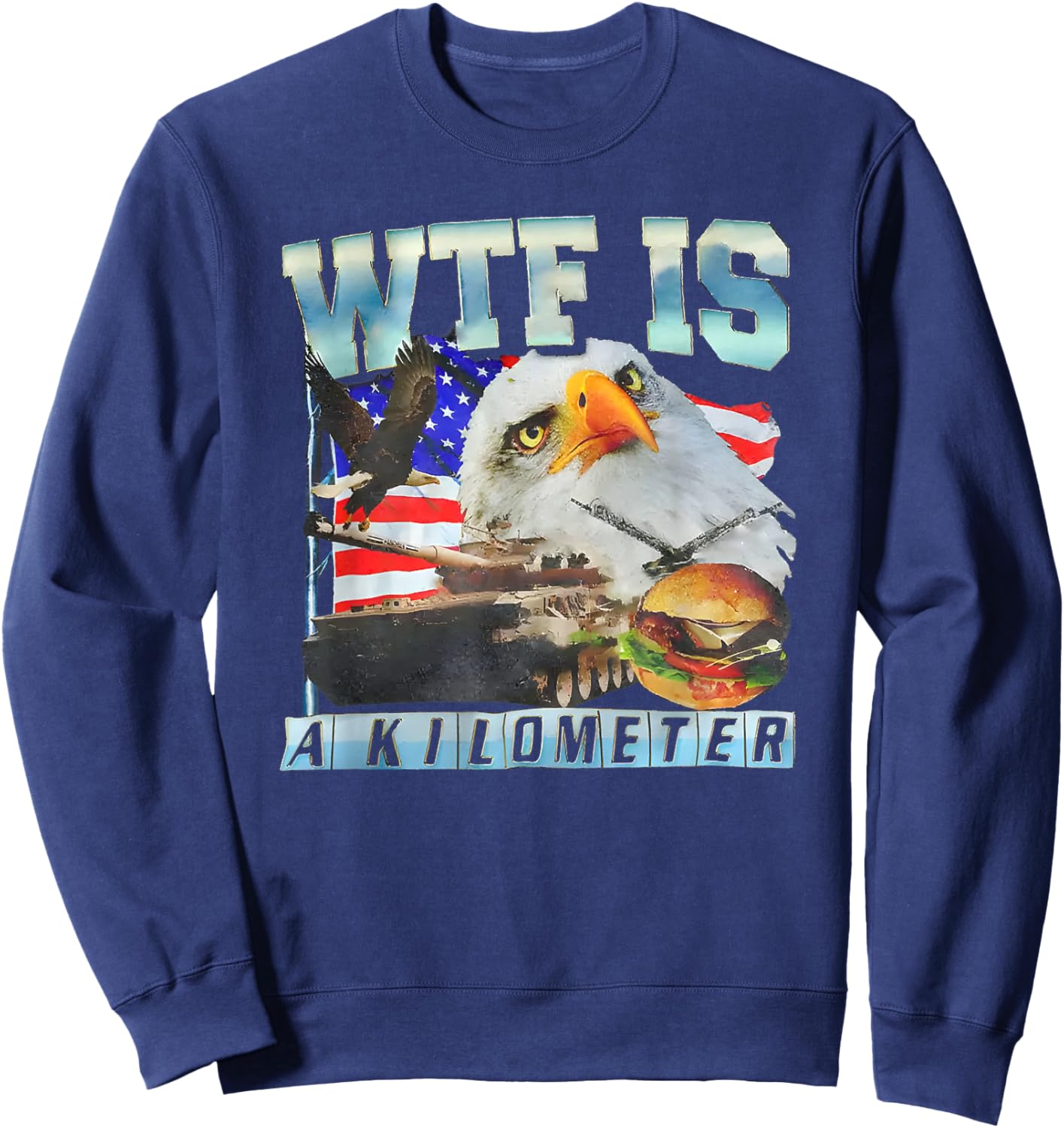 Wtf is a Kilometer Eagle Sweatshirt - Sweatshirt | Navy