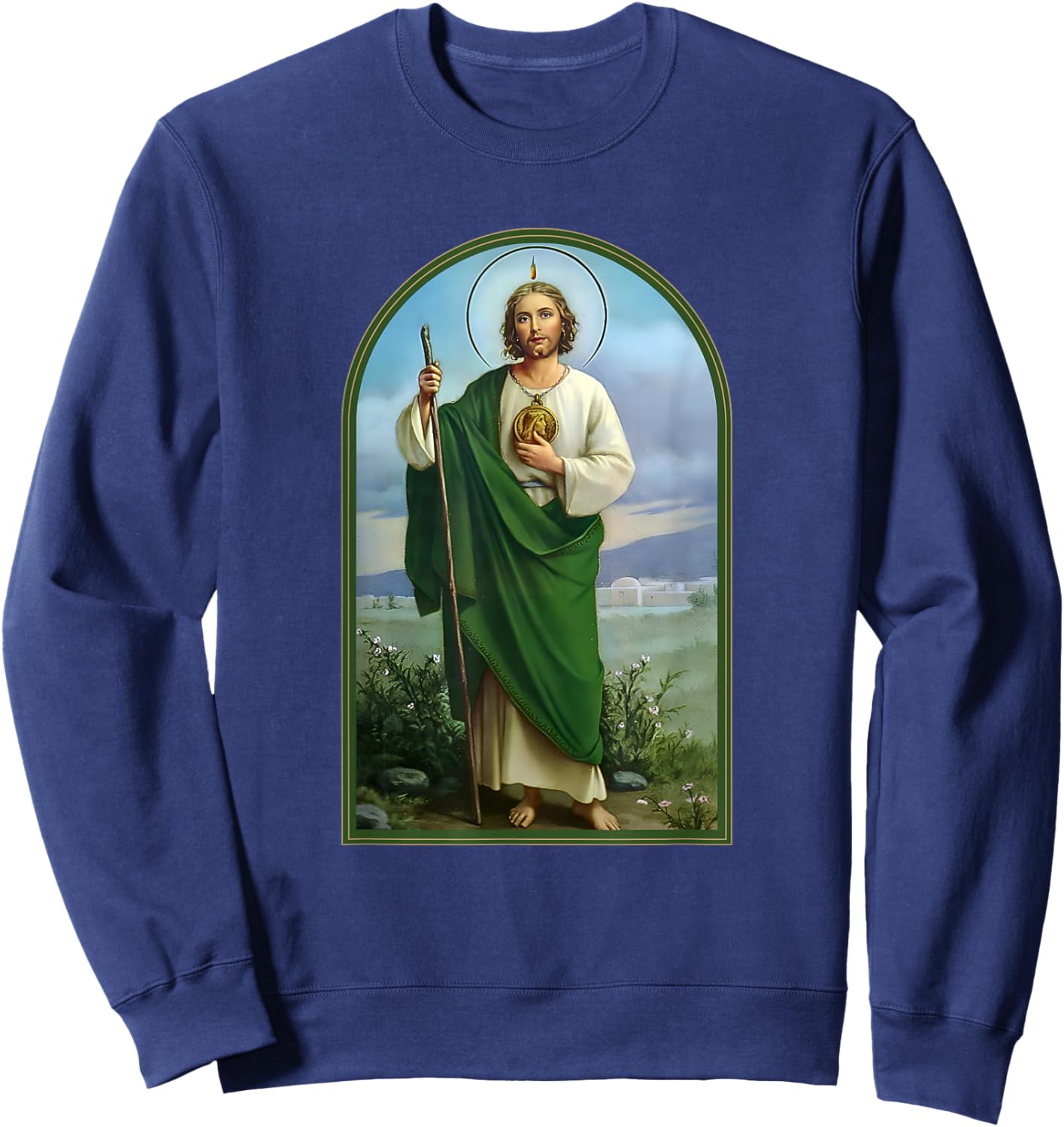 San Judas Tadeo Saint Jude Thaddeus Sweatshirt - Sweatshirt | Navy